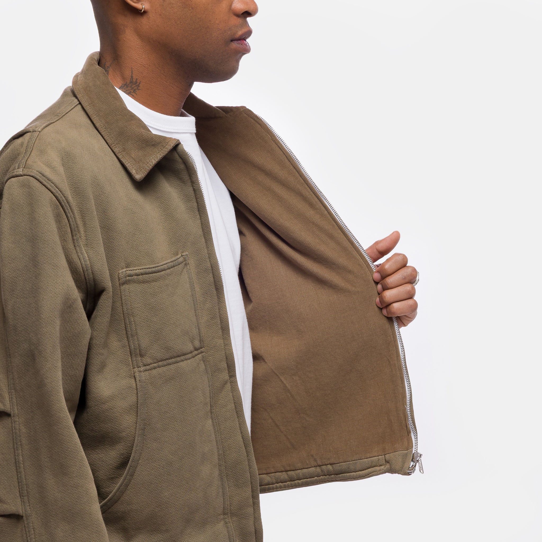 Heavyweight Utility Jacket in Aloe Oil - Image 5