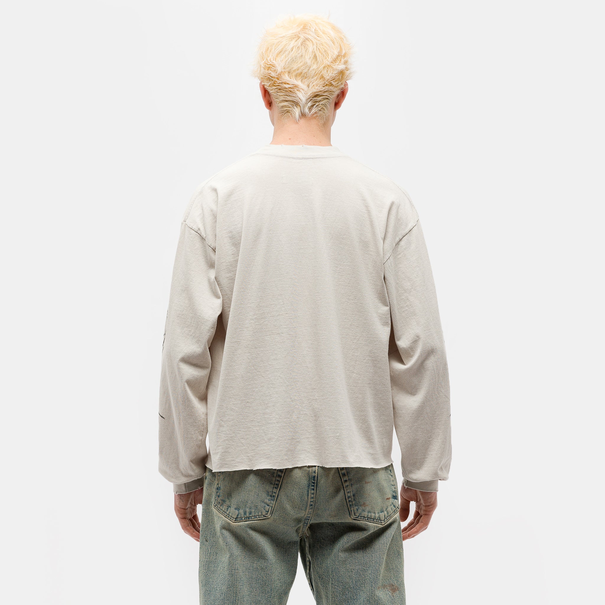 Hell Long Sleeve T-Shirt in Cement - Image 3