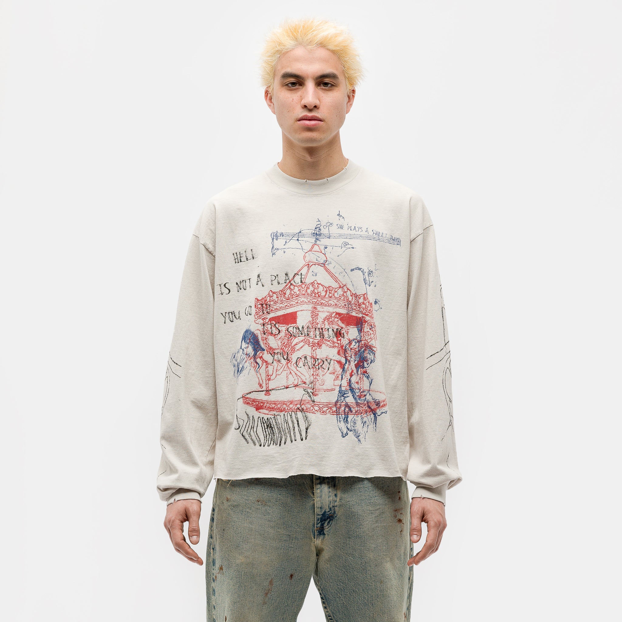 Hell Longsleeve T-Shirt in Cement
