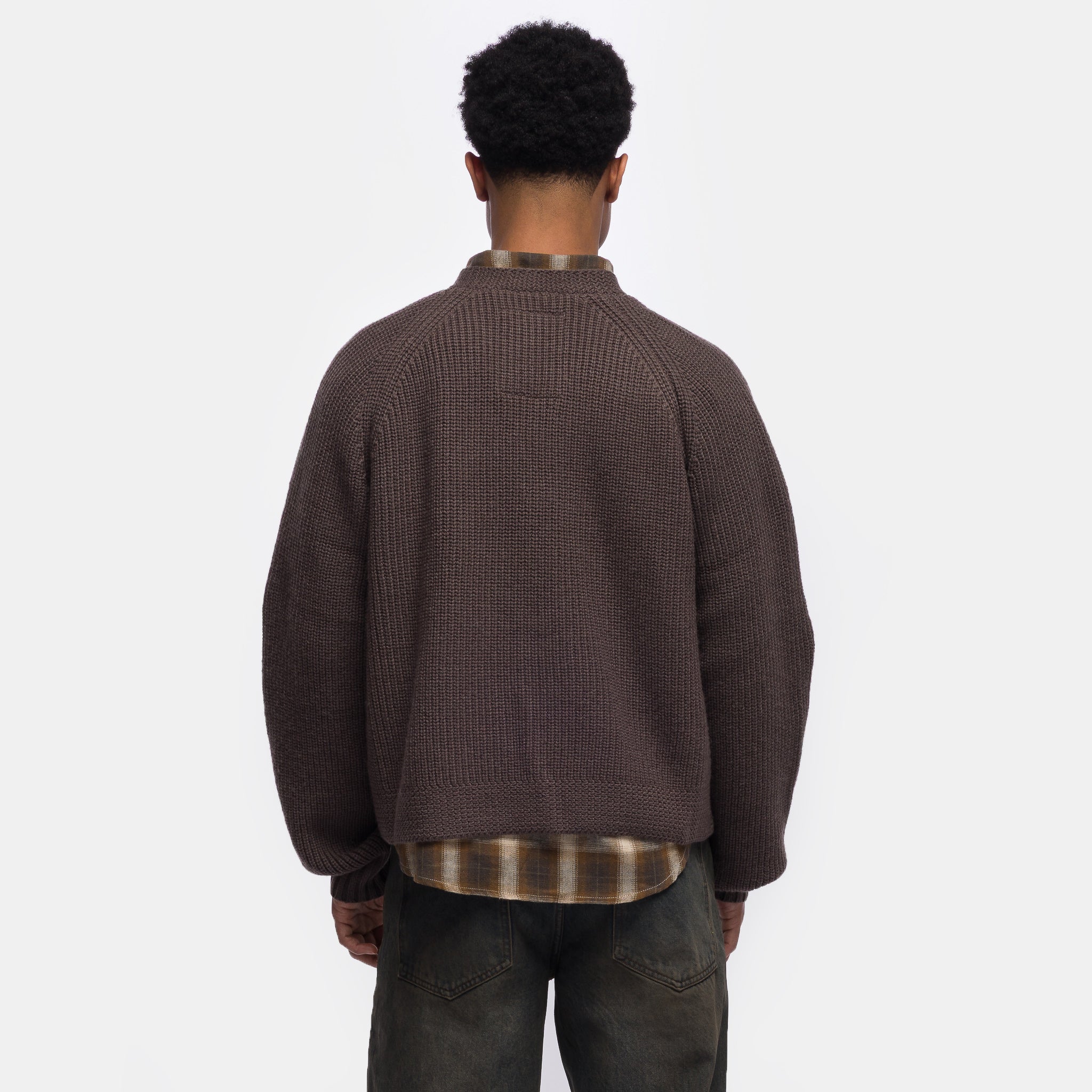 Hench Knit Cardigan in Brown - Image 3