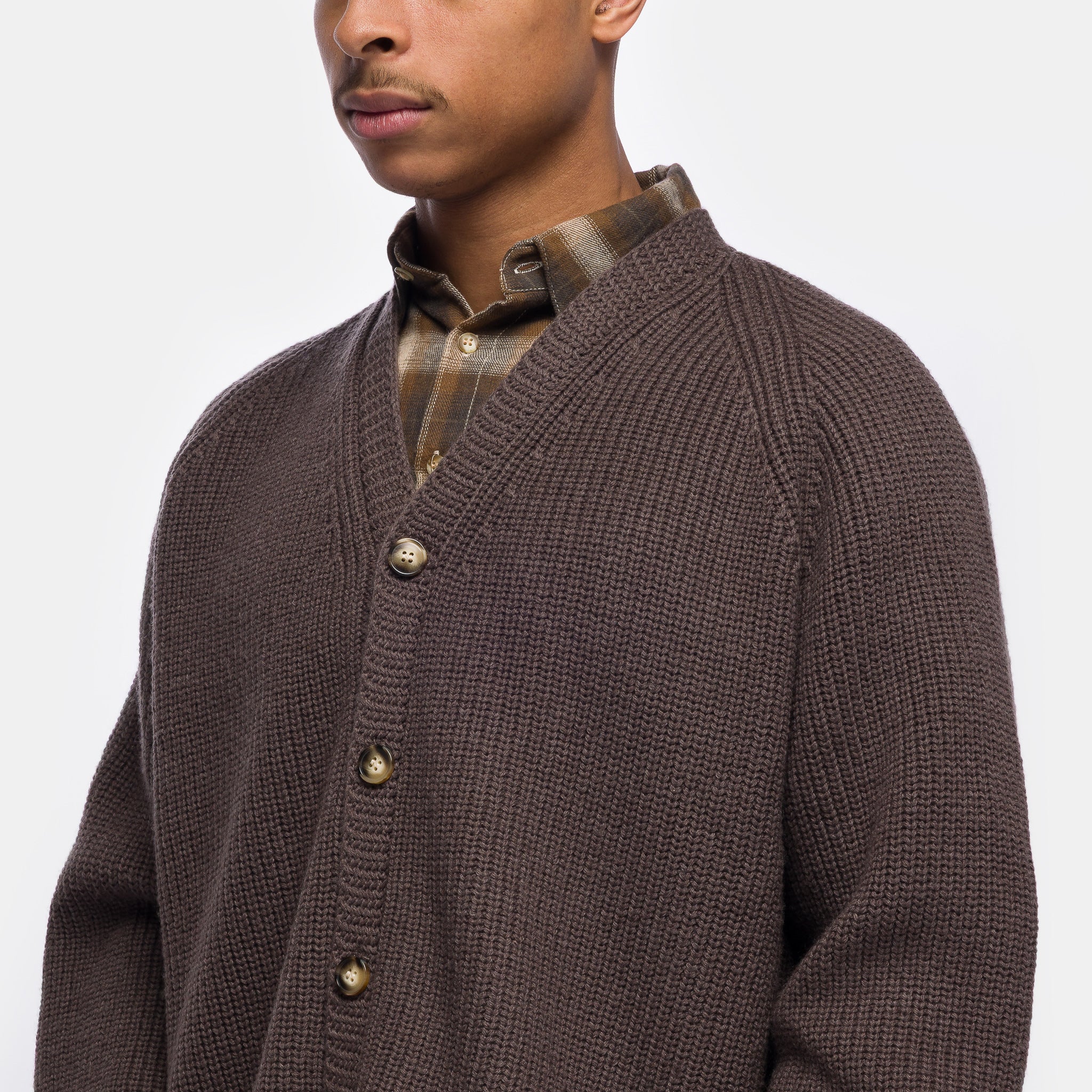 Hench Knit Cardigan in Brown - Image 4