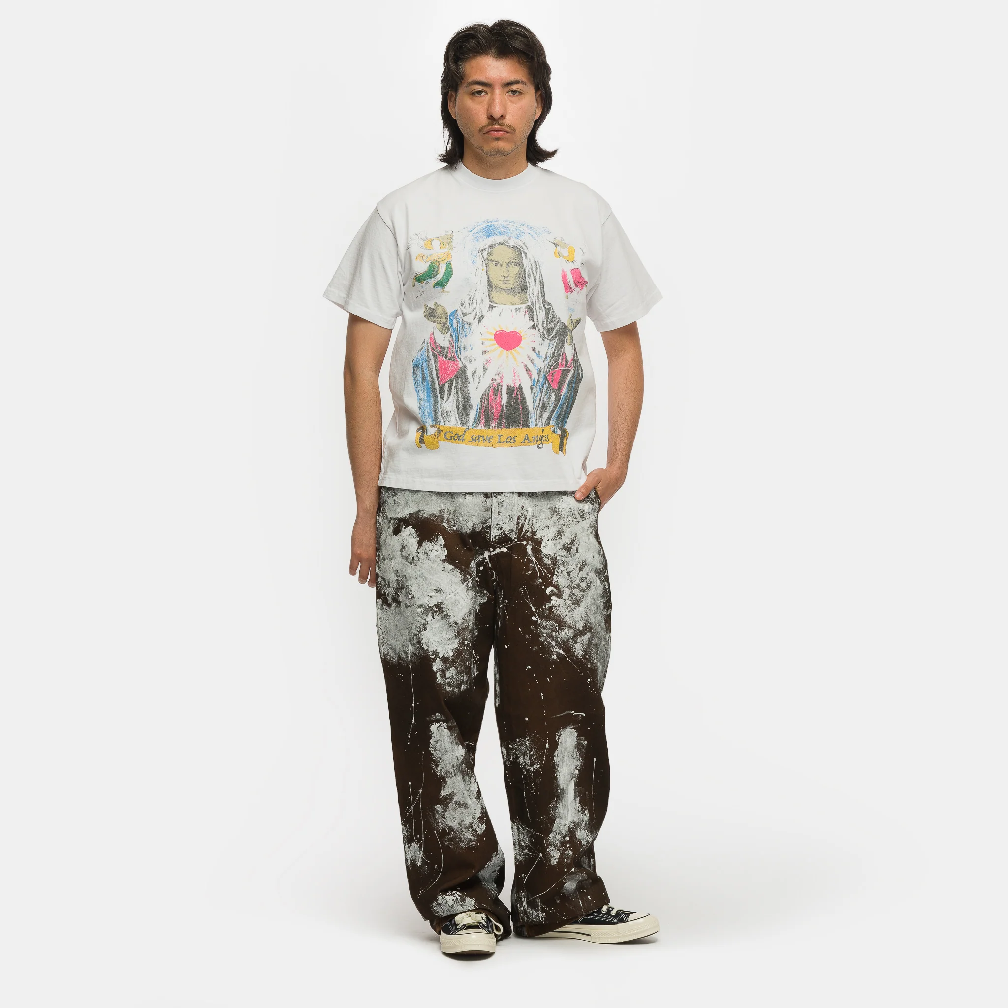 Hench Paint Splatter Work Pant in Brown - Image 2