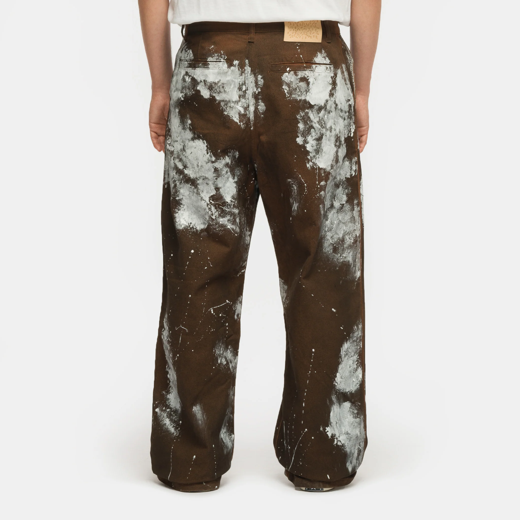 Hench Paint Splatter Work Pant in Brown - Image 3