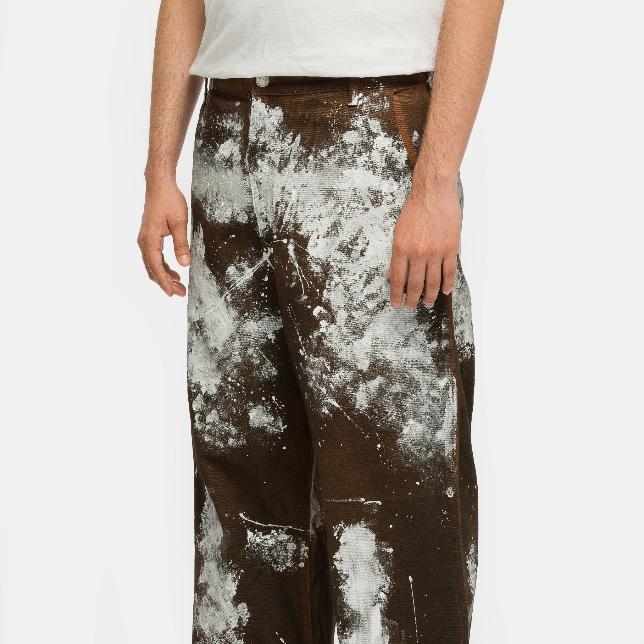 Hench Paint Splatter Work Pant in Brown - Image 4