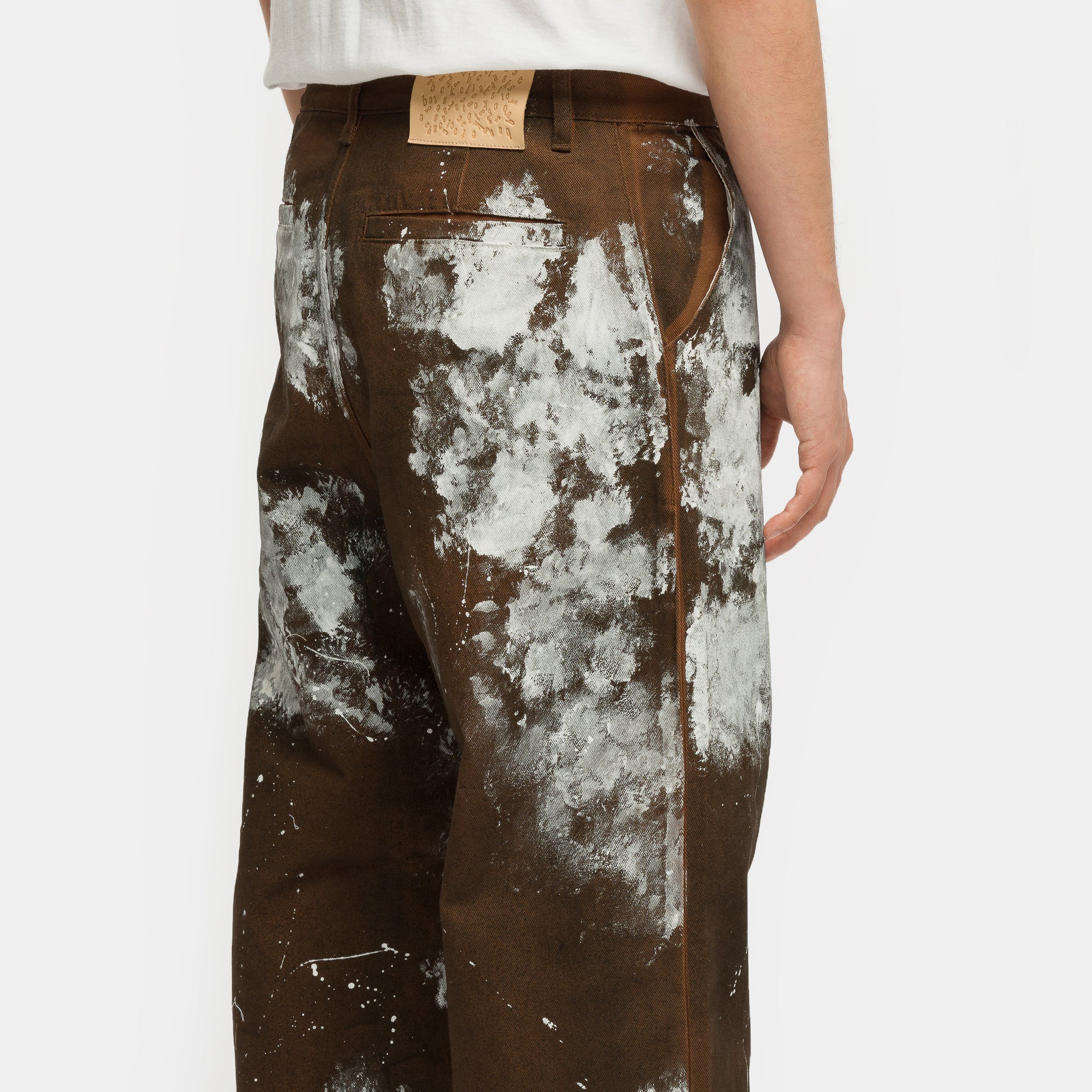 Hench Paint Splatter Work Pant in Brown - Image 5