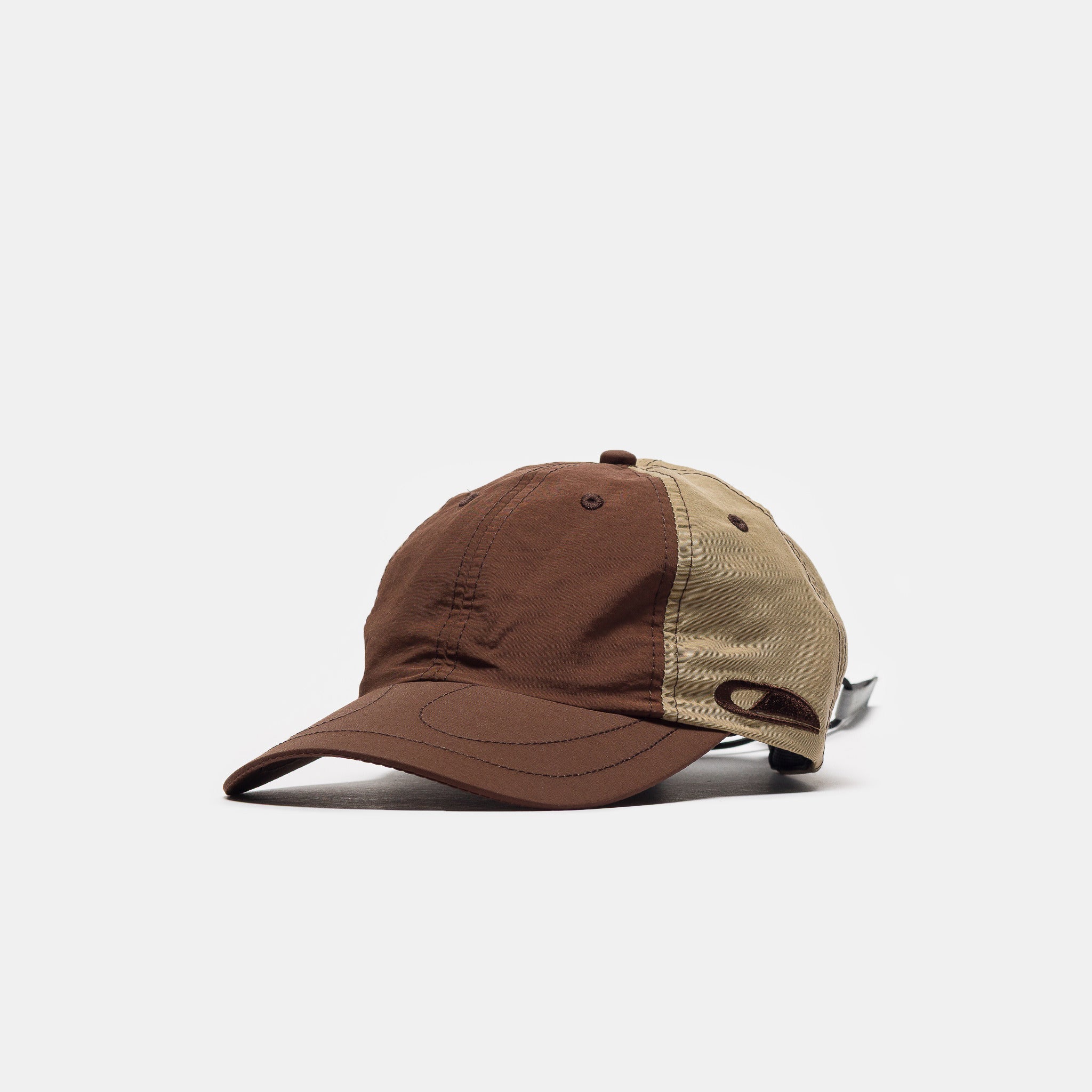 Horseshoe 6 Panel Nylon Hat in Wheat/Brown - Image 3