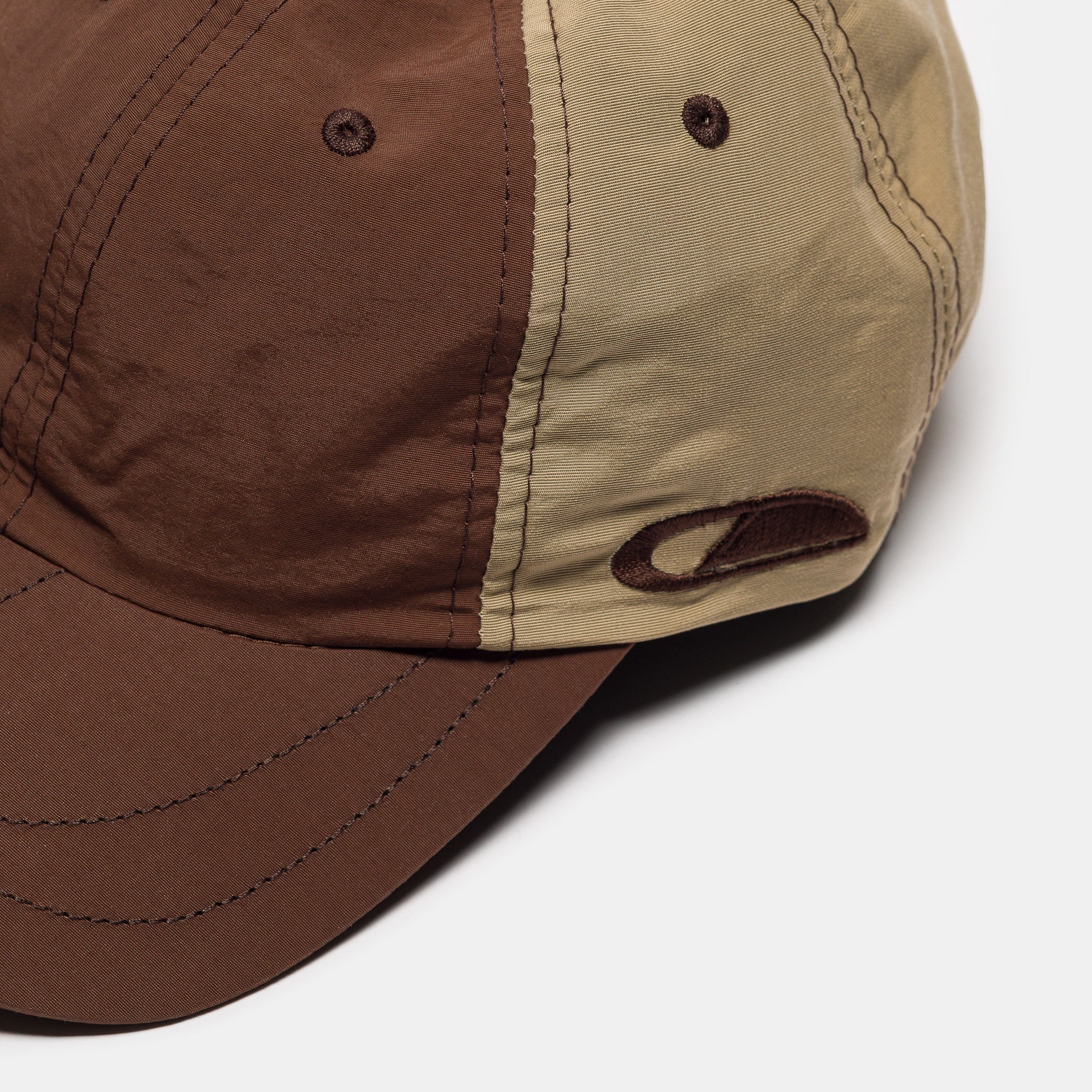 Horseshoe 6 Panel Nylon Hat in Wheat/Brown - Image 5