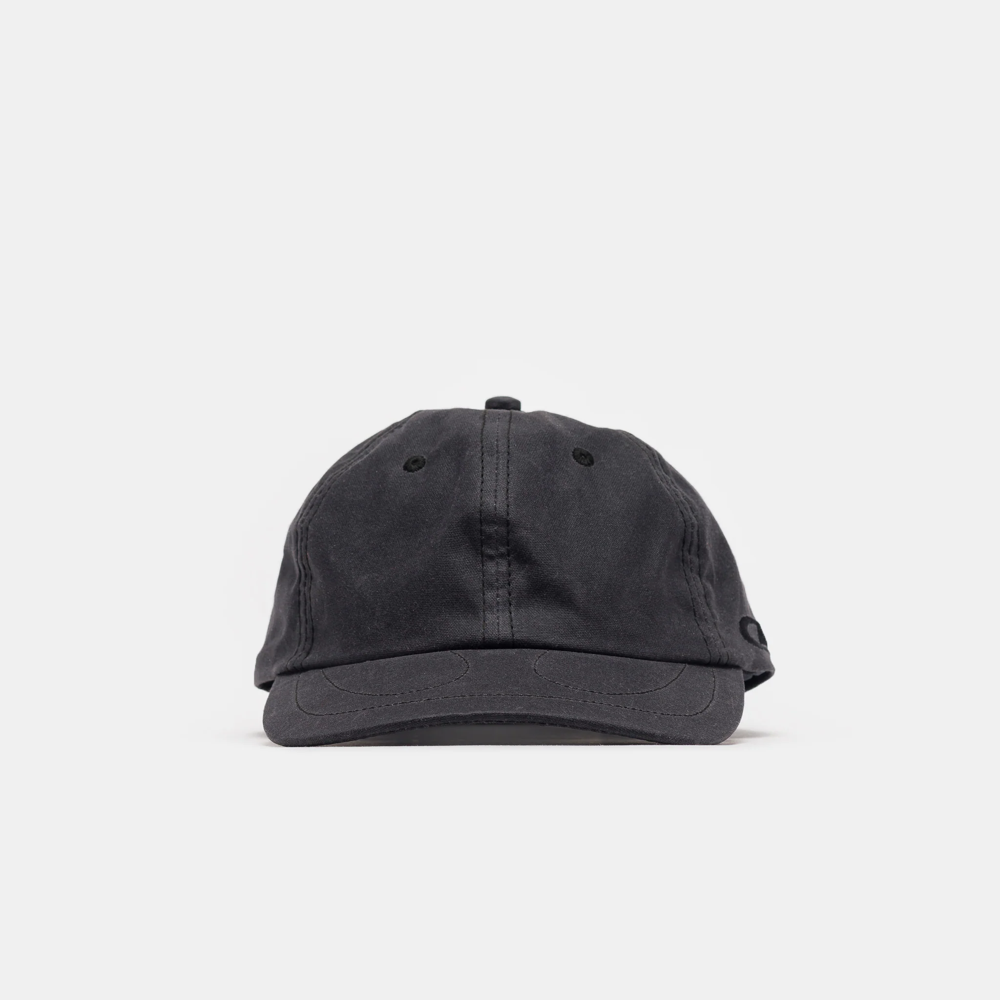Horseshoe 6 Panel Wax Canvas Hat in Asphalt - Image 2