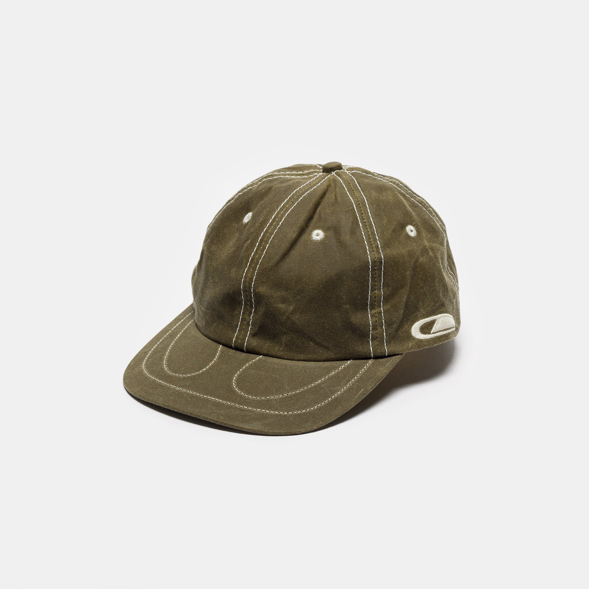 Horseshoe 6 Panel Wax Hat in Olive Green