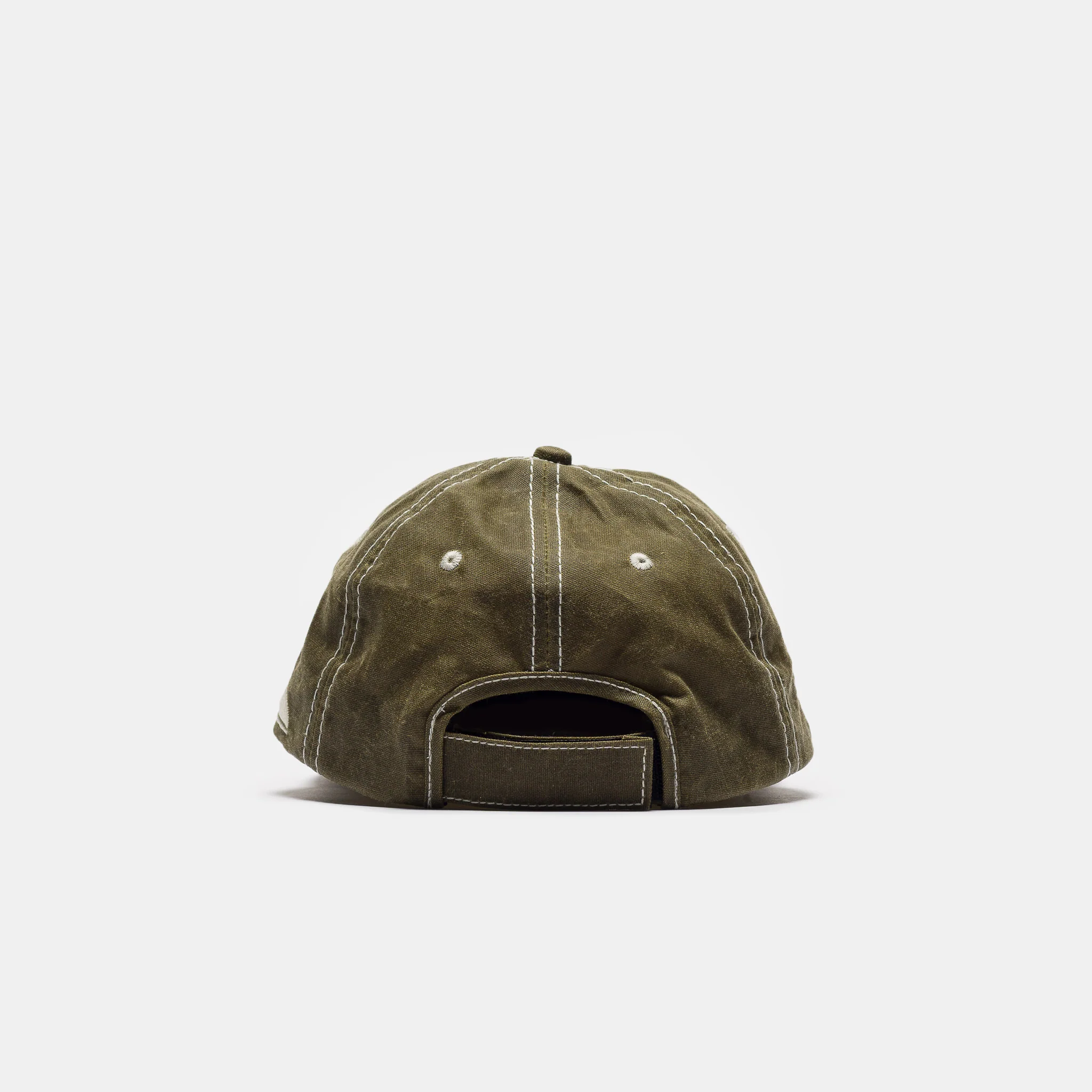 Horseshoe 6 Panel Wax Hat in Olive Green - Image 4