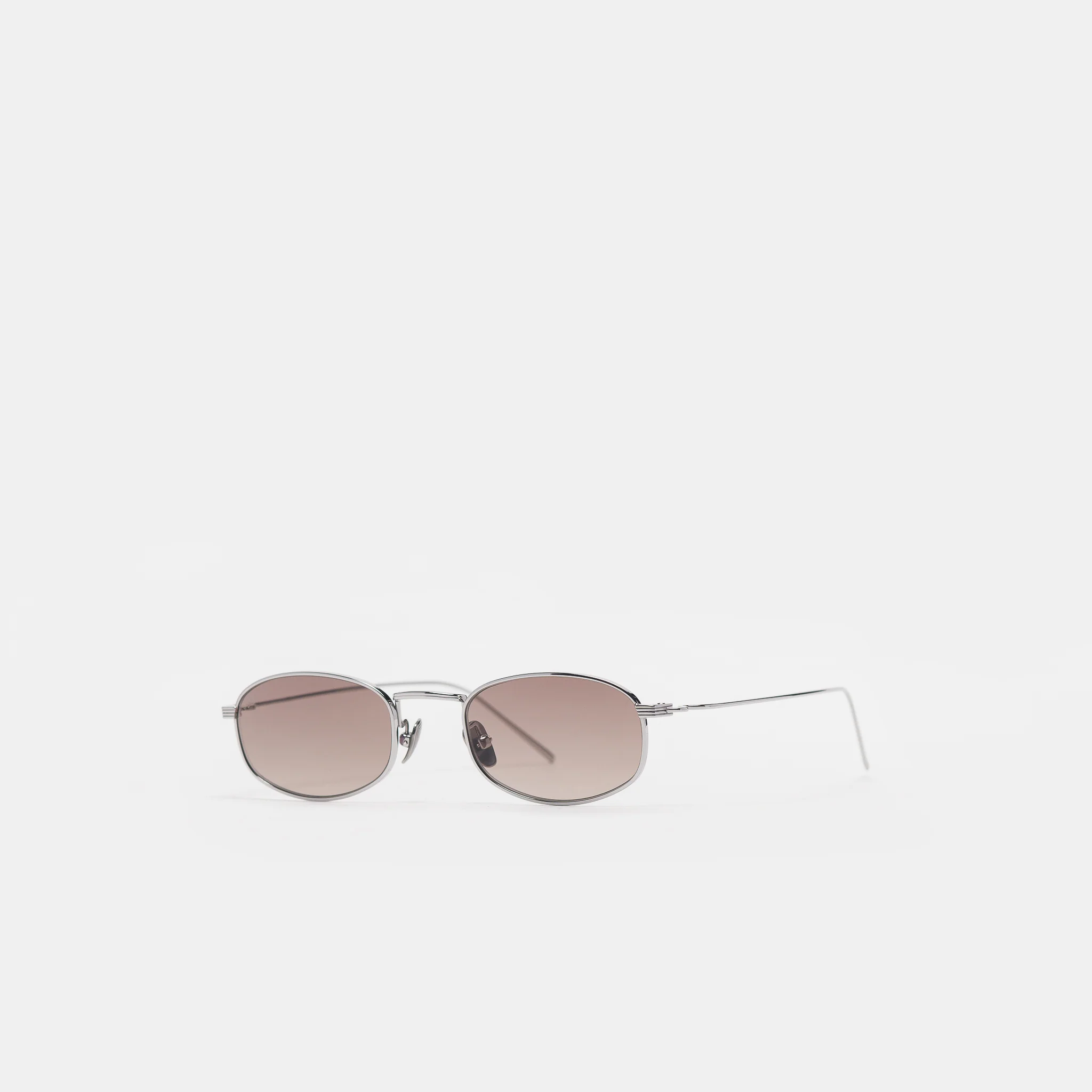 Icon Sunglasses in Silver/Brown Gradient - Image 2