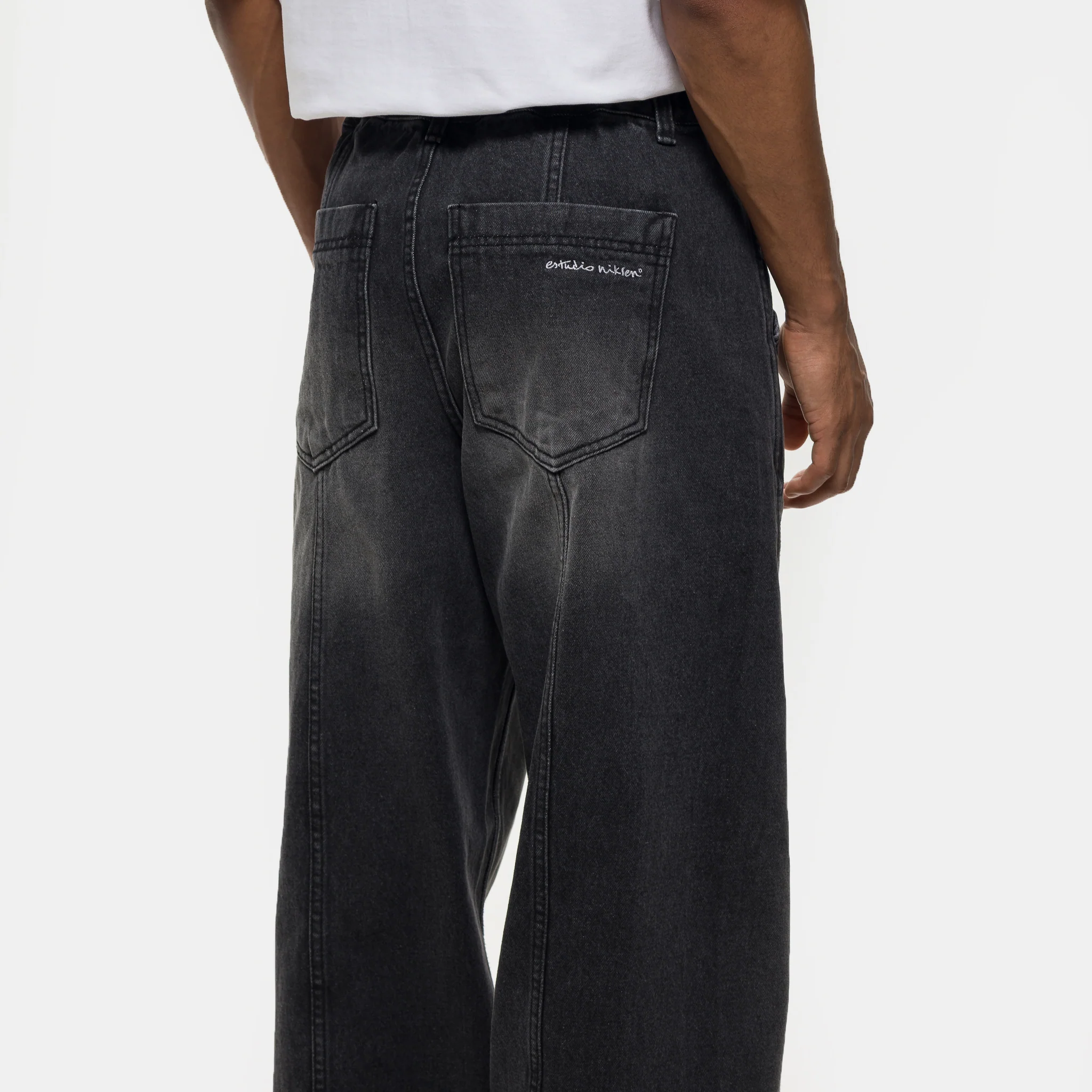 In-Stitch Denim Jean in Black - Image 5