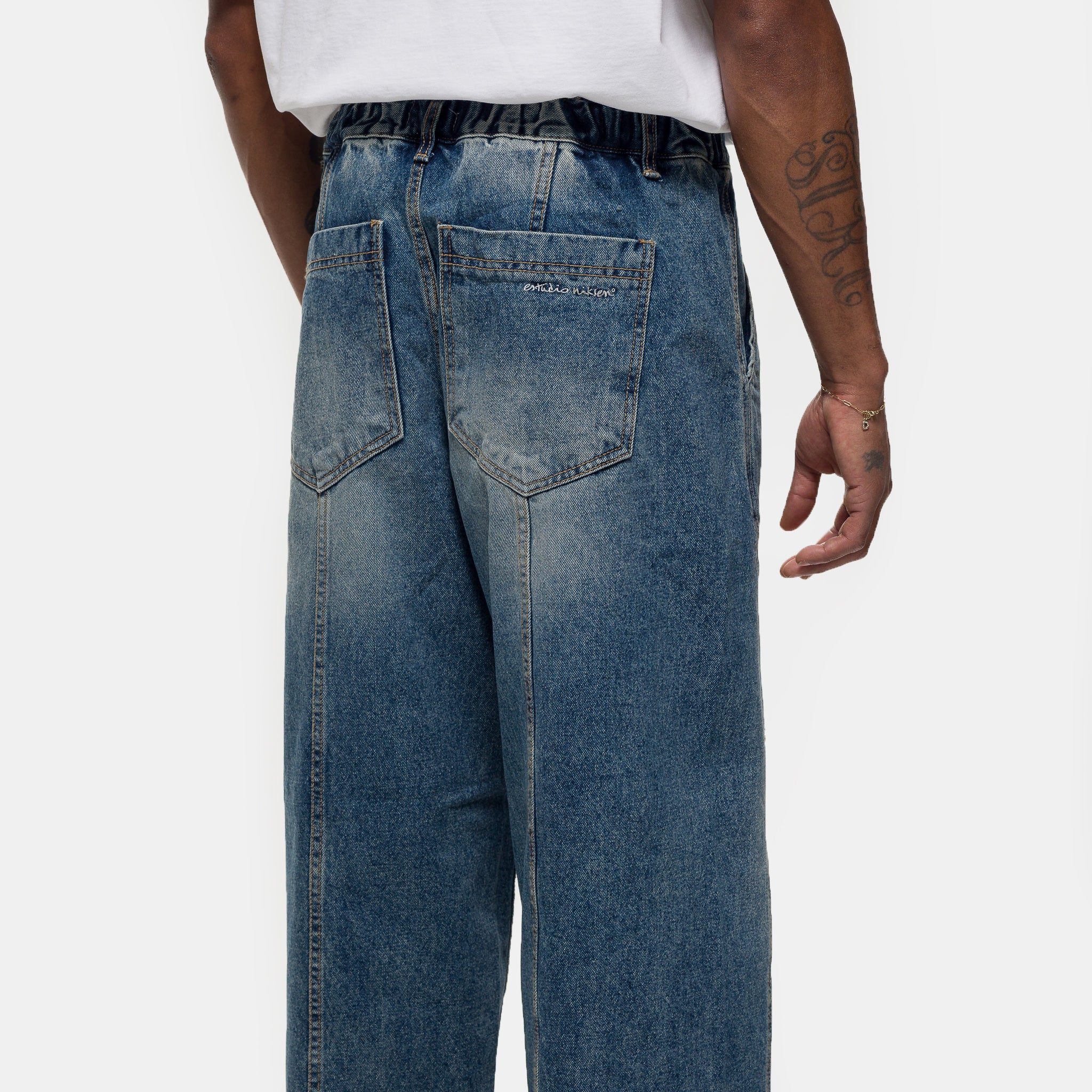 In-Stitch Denim Jean in Light Blue - Image 5