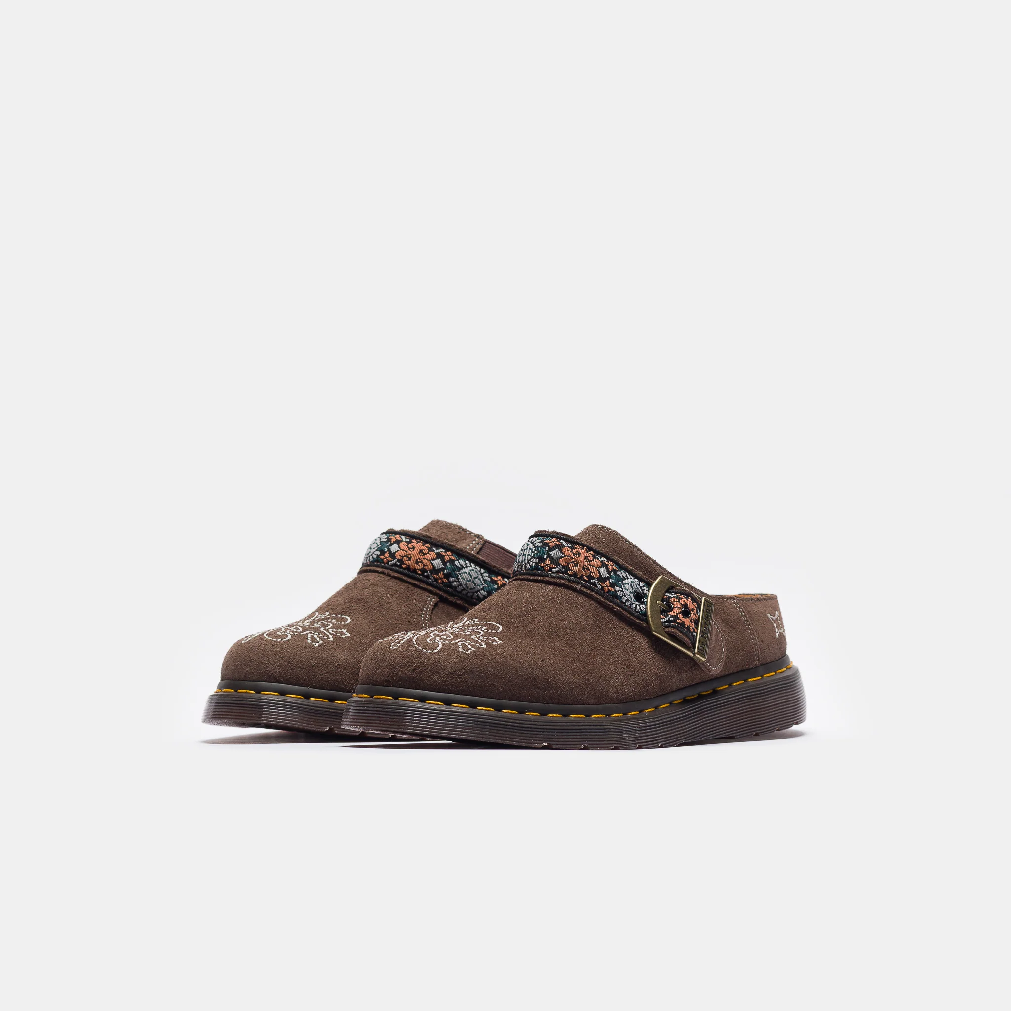 Isham Suede Jacquard Mule in Brown - Image 2