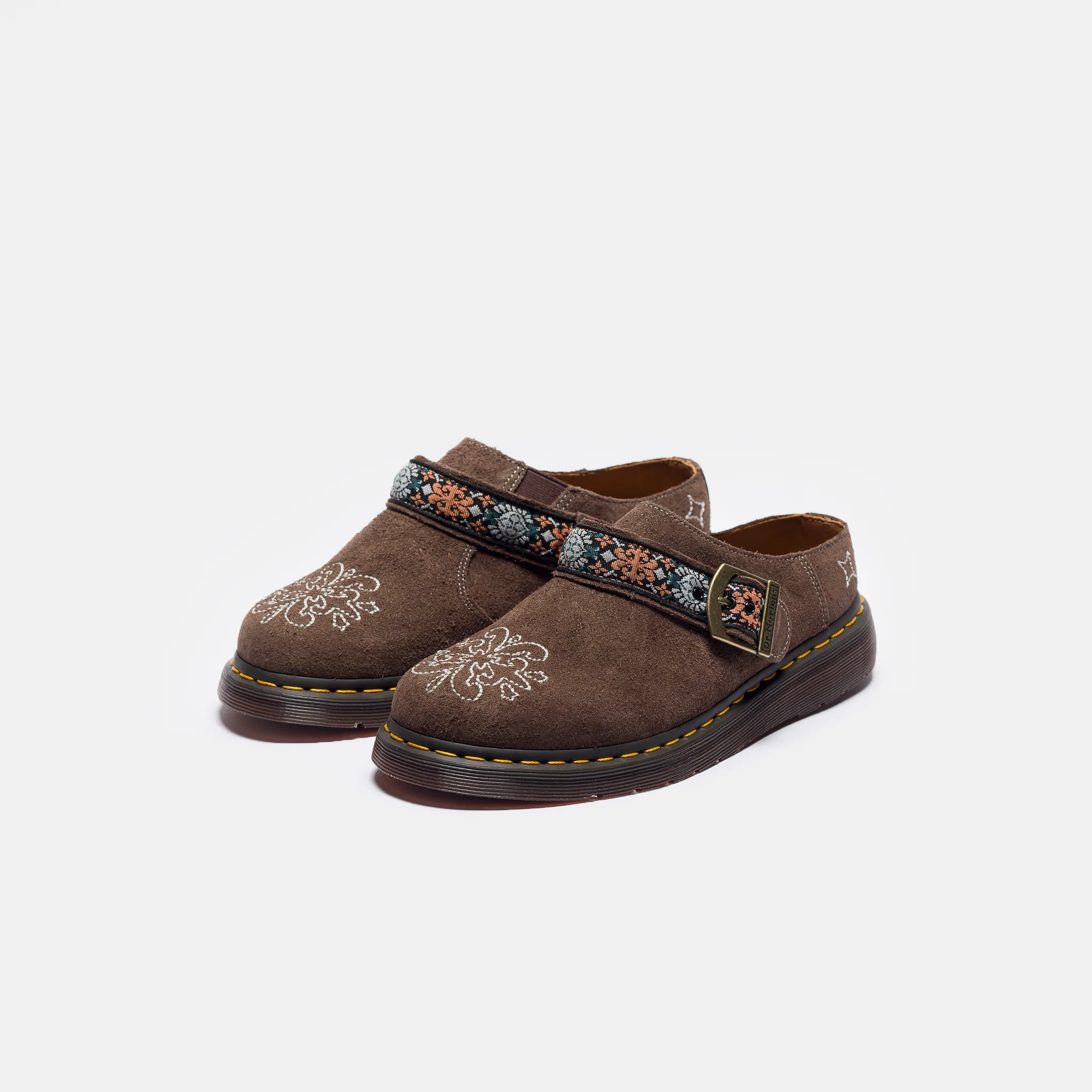 Isham Suede Jacquard Mule in Brown - Image 3