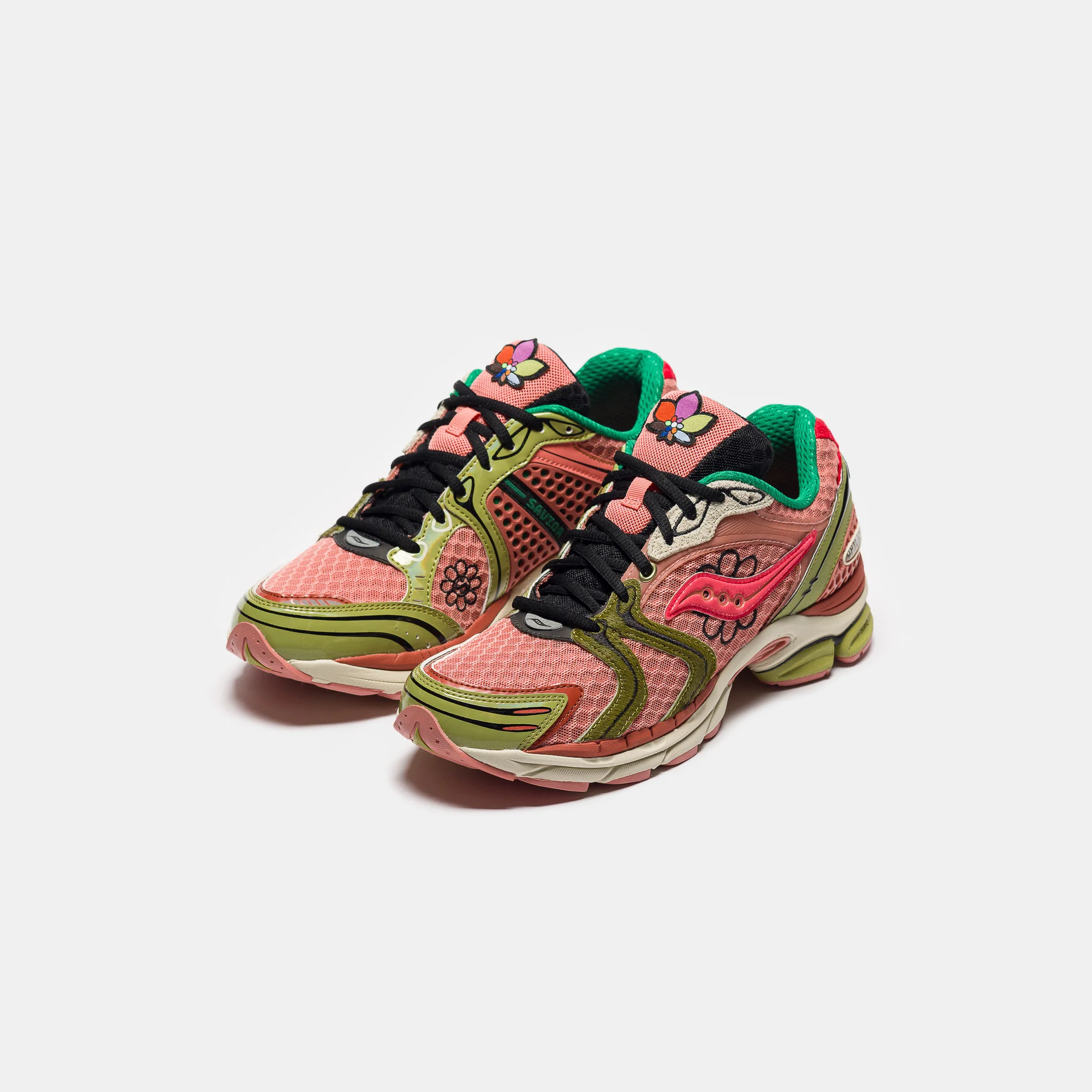 Jae Tips ProGrid Triumph 4 Sneaker in Peach/Leaf - Image 3