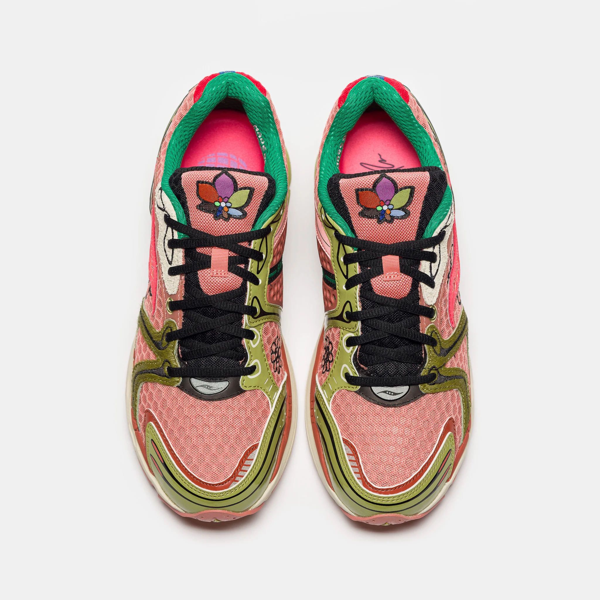 Jae Tips ProGrid Triumph 4 Sneaker in Peach/Leaf - Image 4