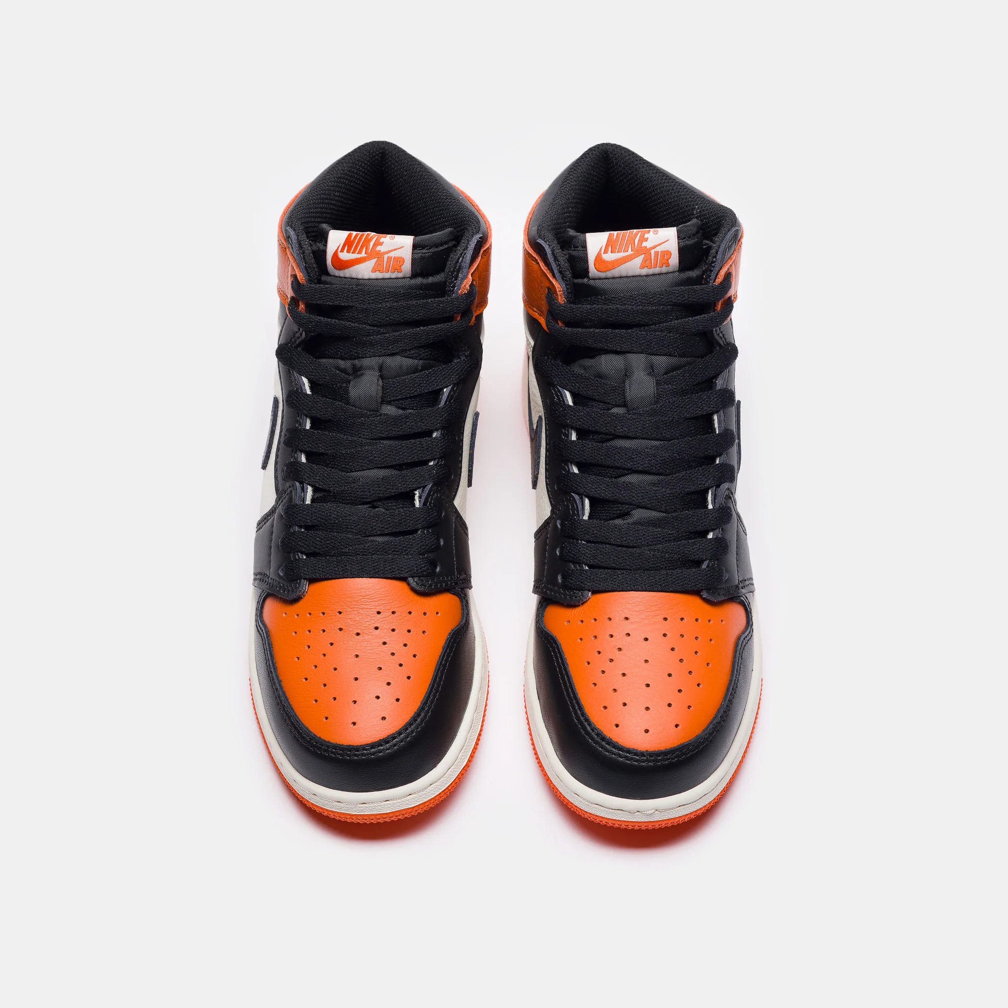 Jordan 1 Retro High OG Grade School Sneaker in Black/Black/Sail/Starfish - Image 4