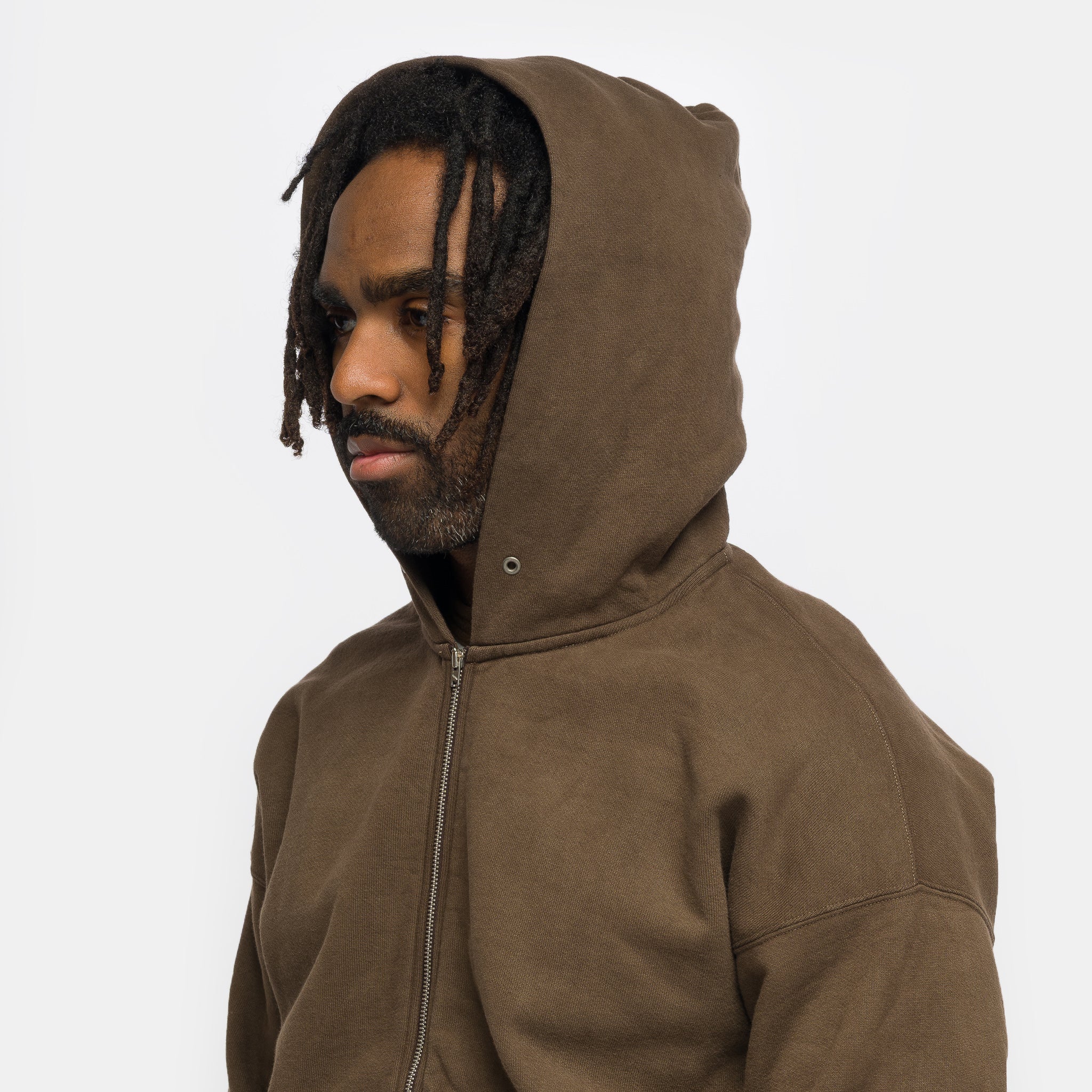 Jumbo SB Hoodie F.Z in Mud - Image 4