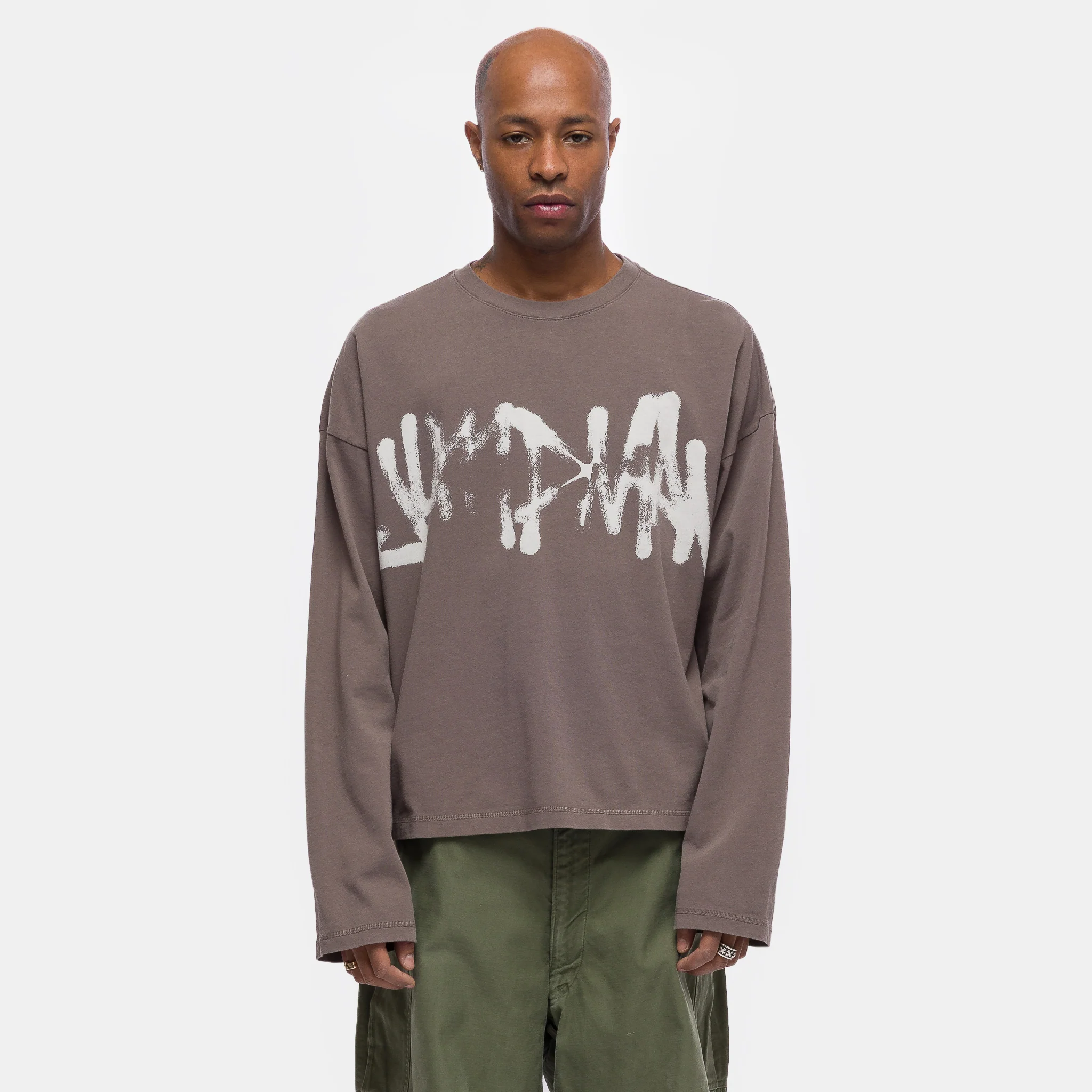 Jumpman Long Sleeve T-Shirt in Cave Stone