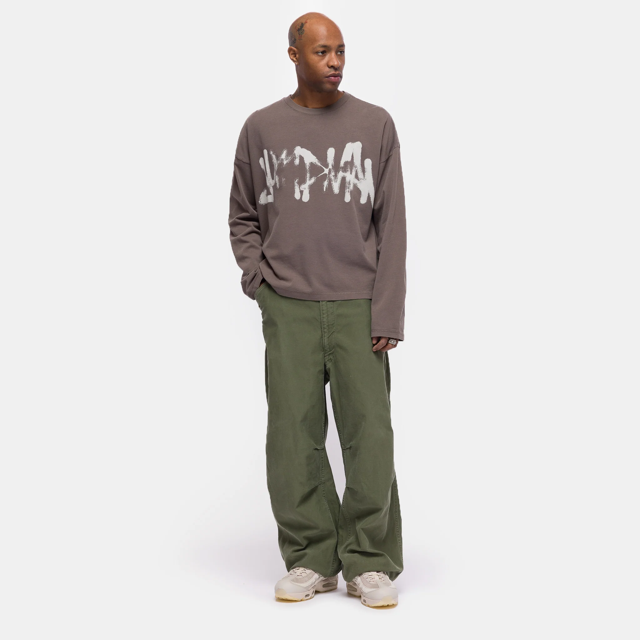 Jumpman Long Sleeve T-Shirt in Cave Stone - Image 2