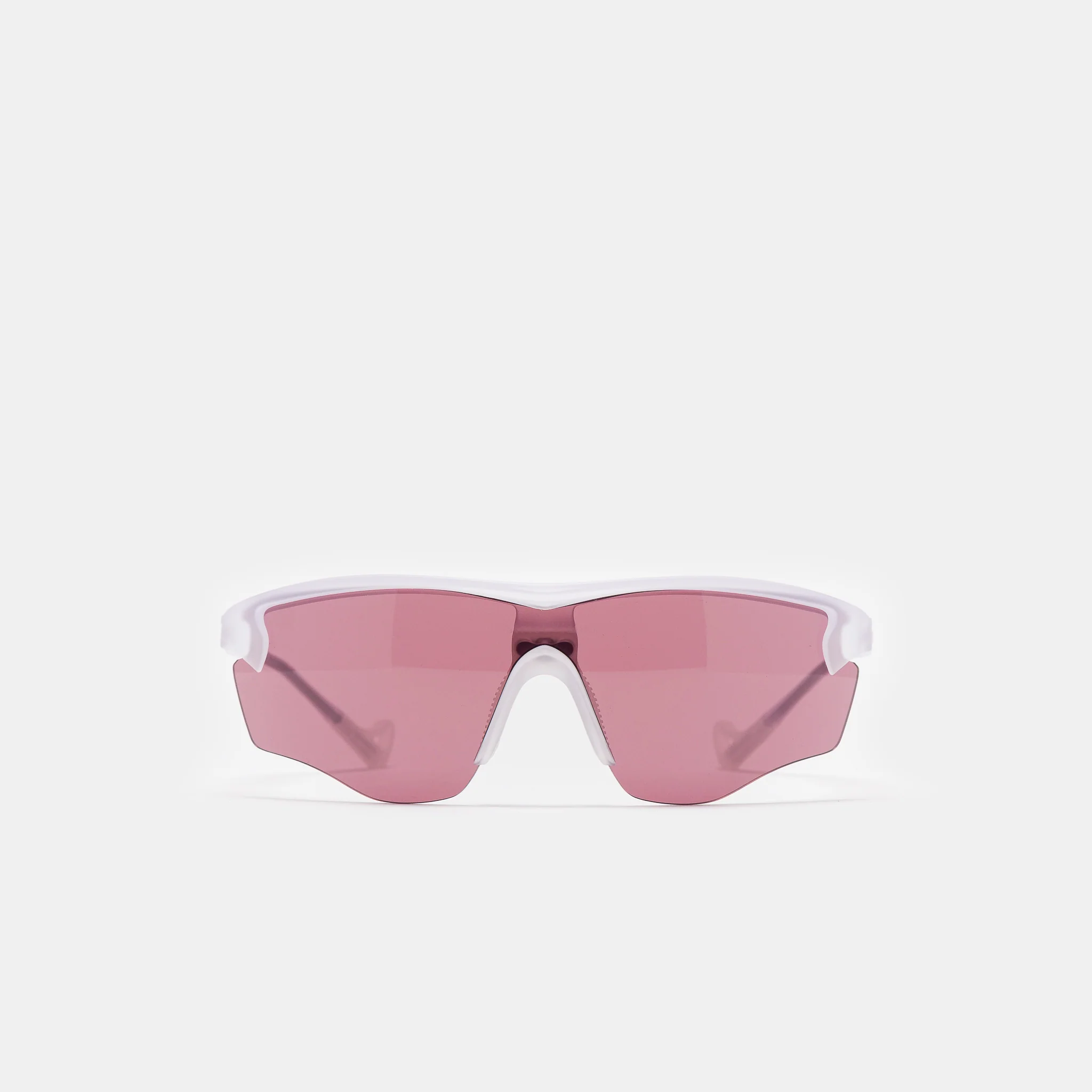 Junya Racer Sunglasses in Clear/D+ Black Rose