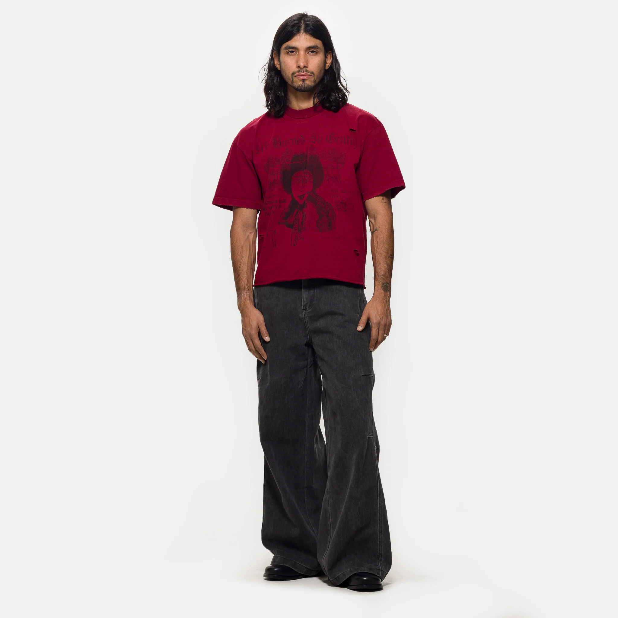 Just Remember T-Shirt in Faded Red - Image 2