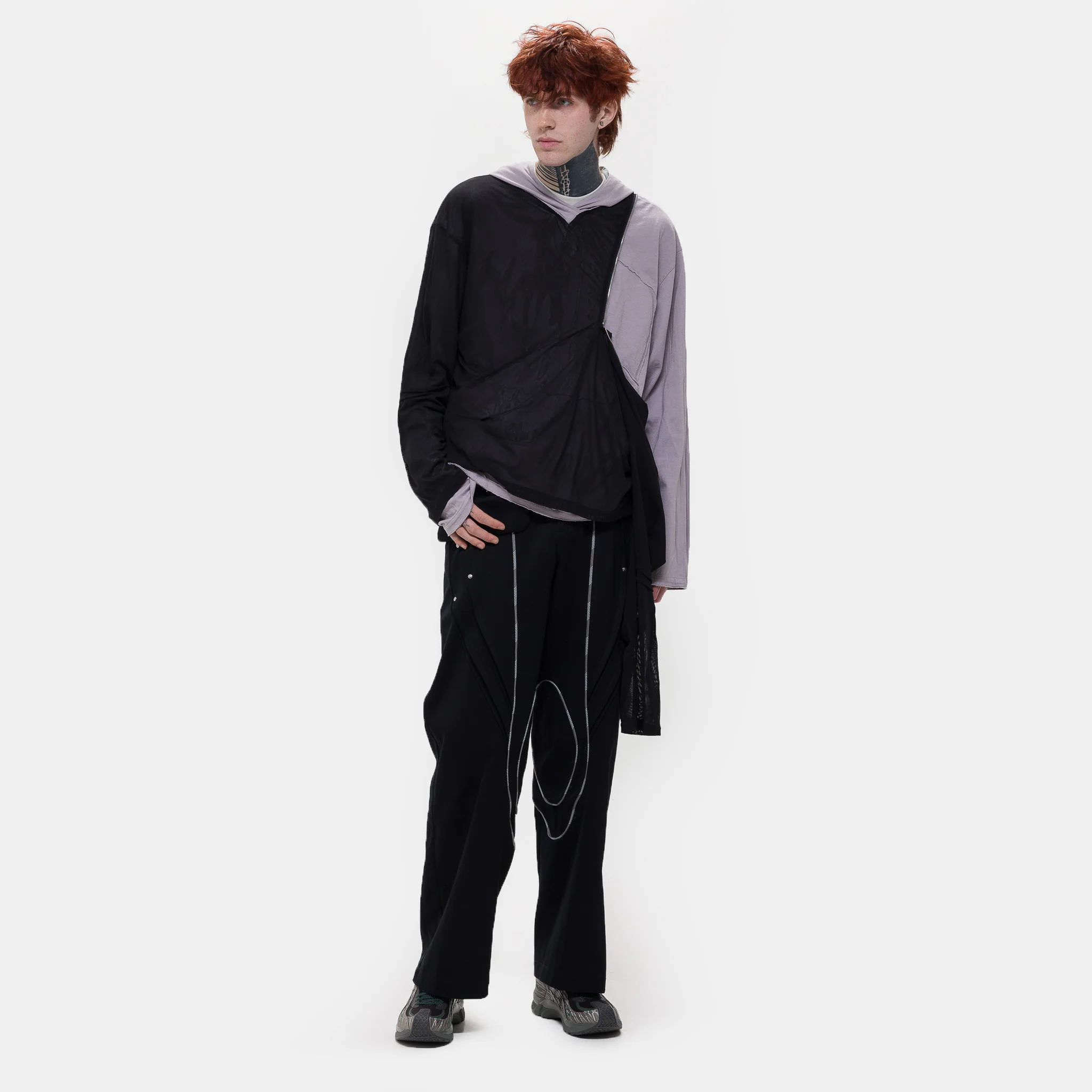 Knox Mesh Hoodie in Black - Image 2