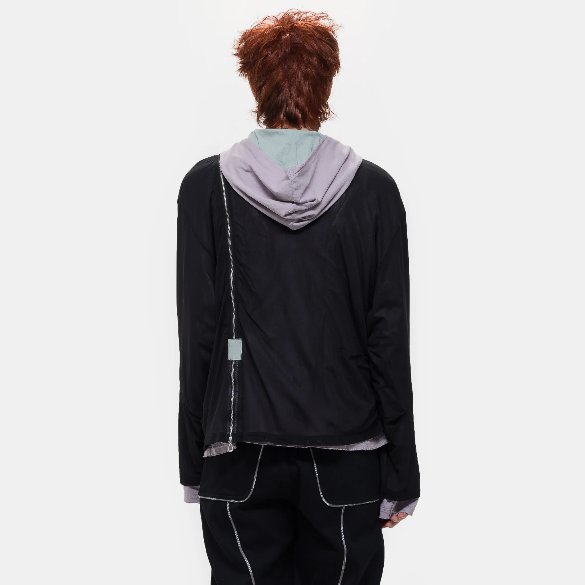 Knox Mesh Hoodie in Black - Image 3