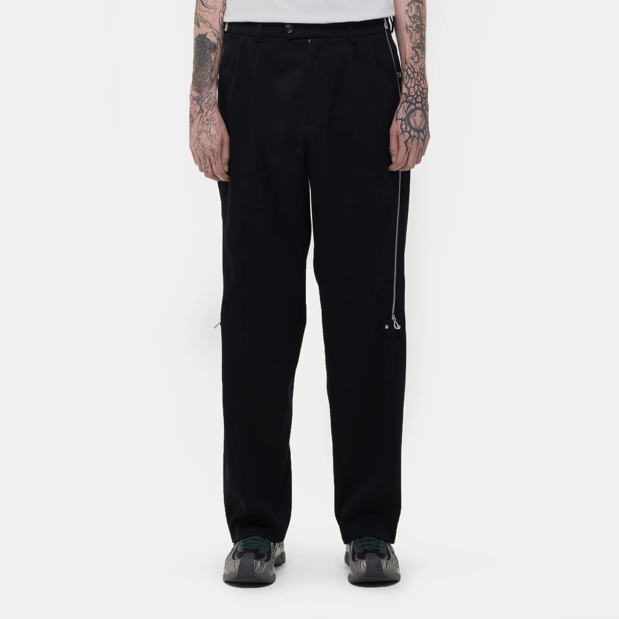 Knox Trousers with Zipper in Black