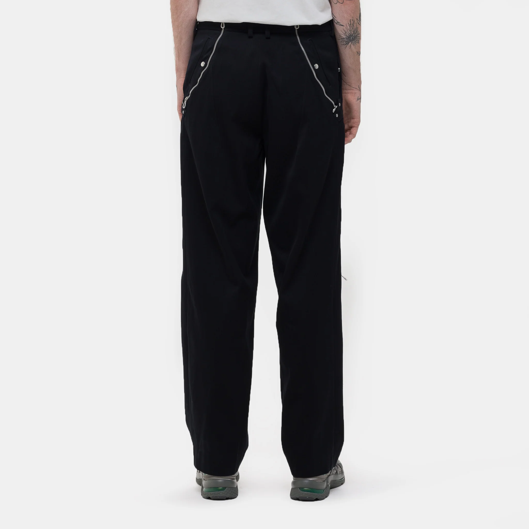 Knox Trousers with Zipper in Black - Image 3