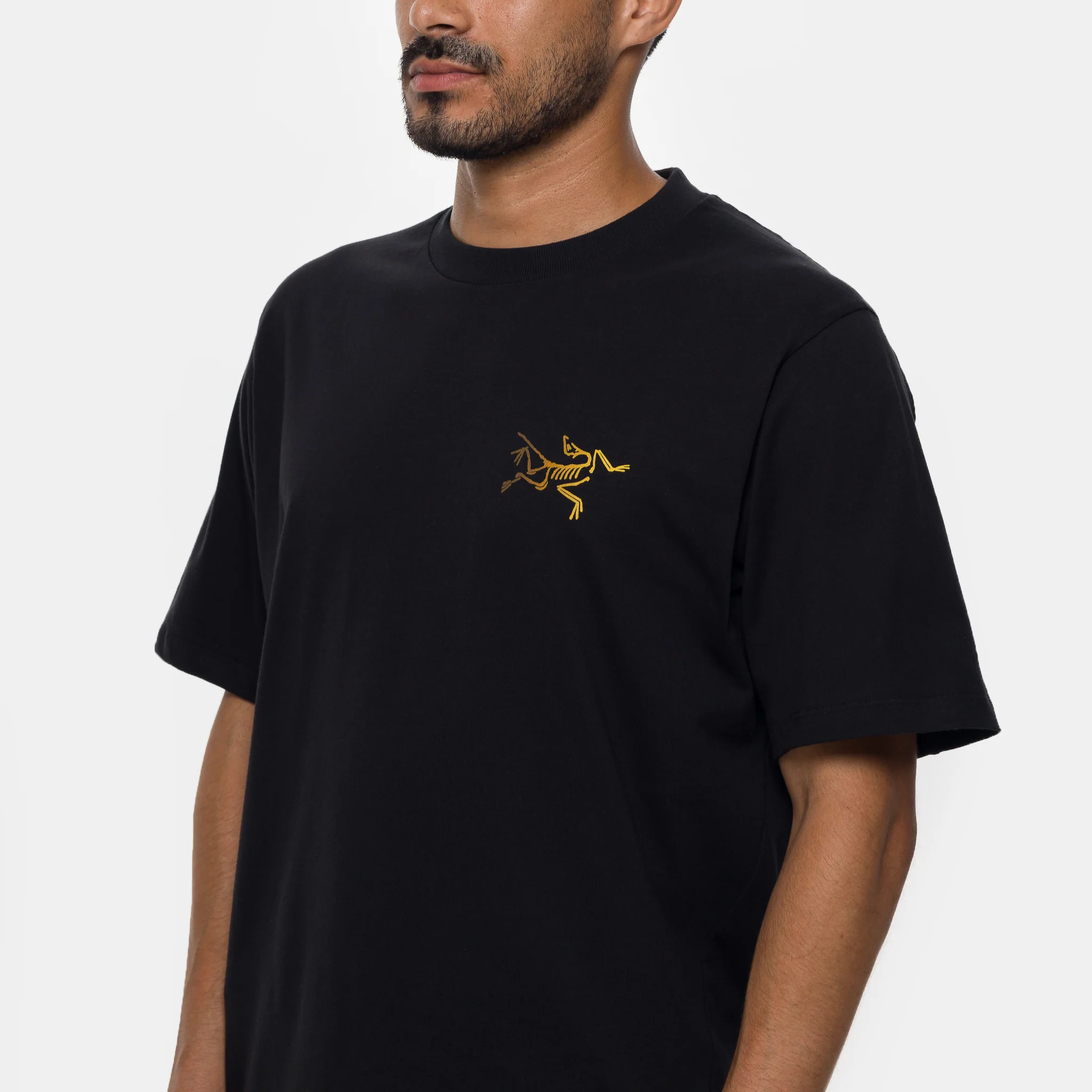 Kragg SL Cotton Bird Word T-Shirt in 24K Black - Image 4