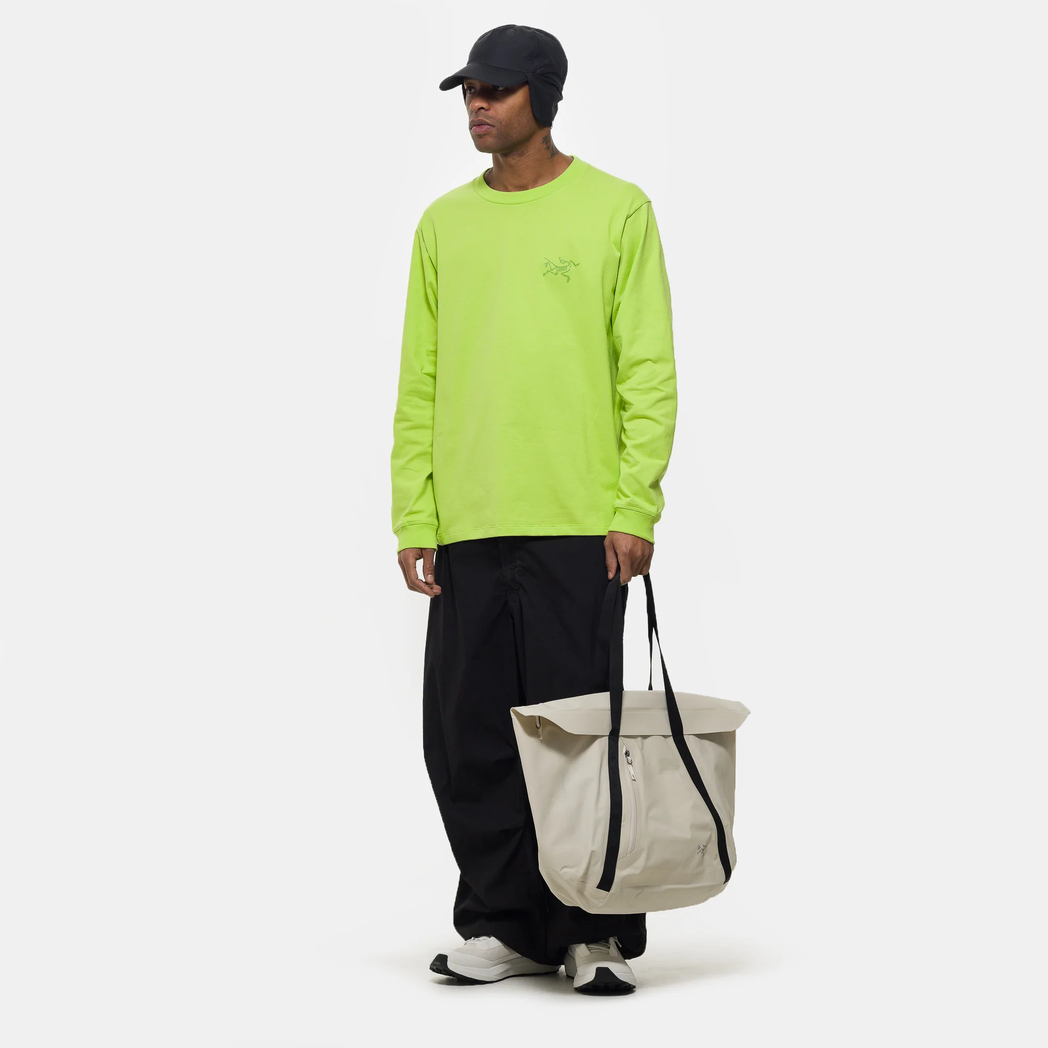 Kragg Cotton Longsleeve T-Shirt in Mantis - Image 2