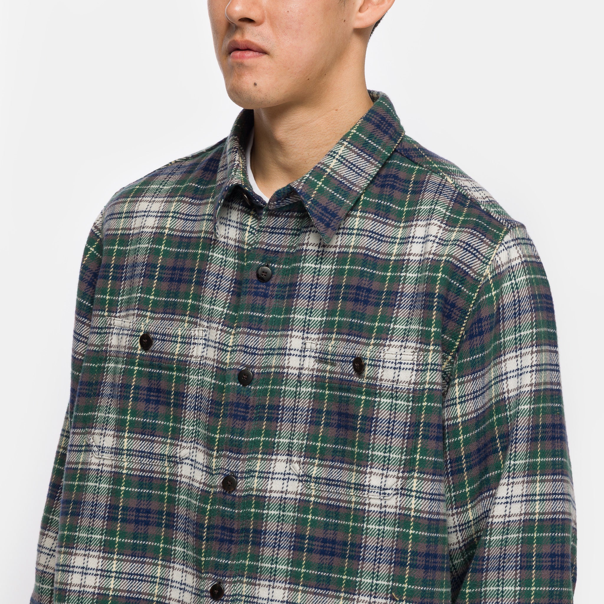 Larrikan Check Shirt in Green - Image 4