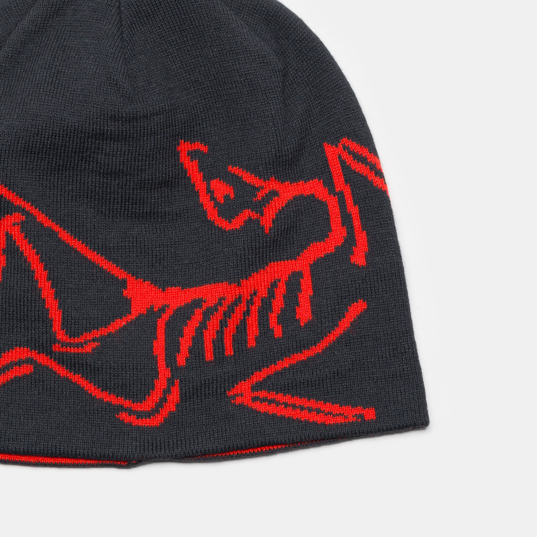 Lightweight Bird Head Toque Beanie in Black/Dynasty - Image 2
