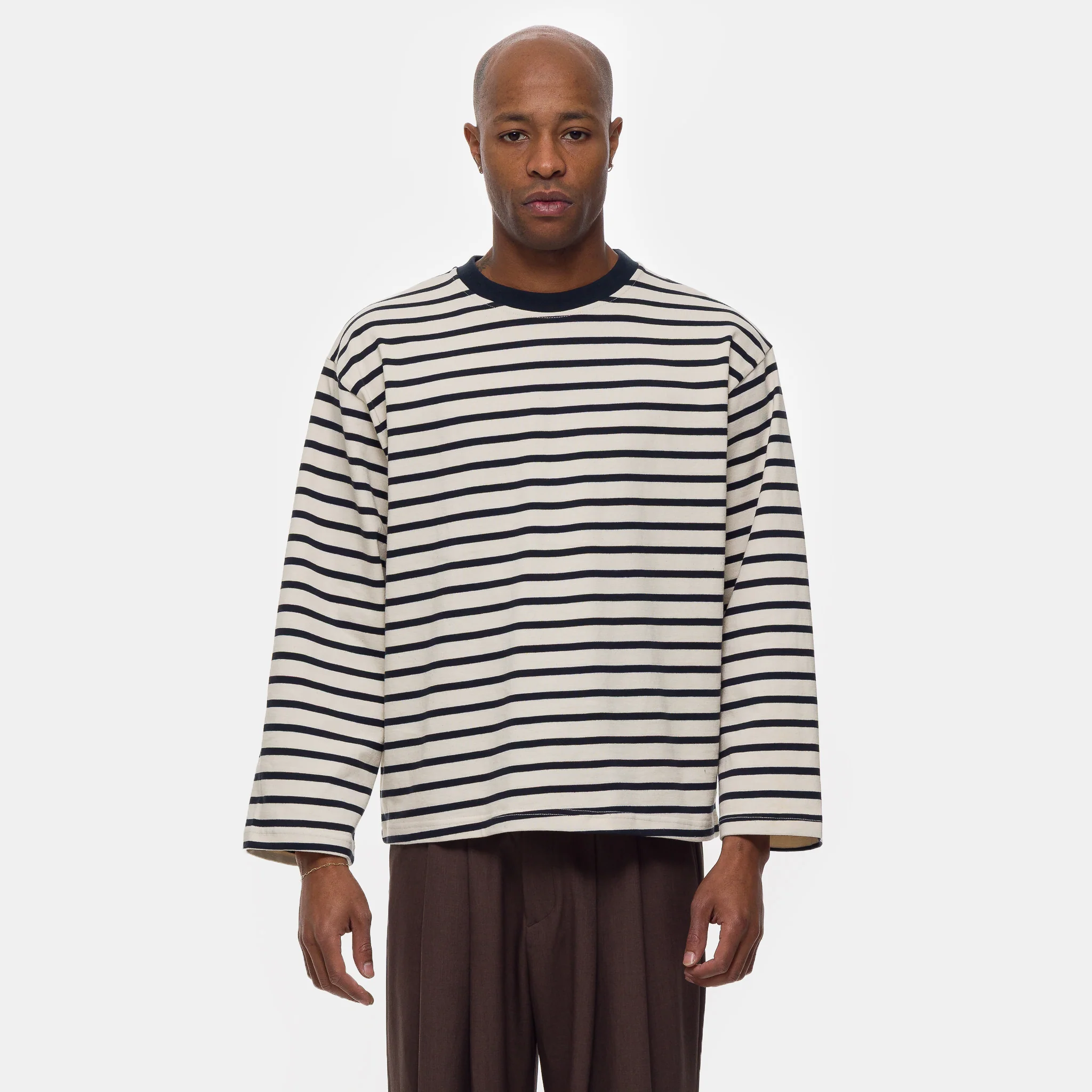 Longsleeve Stripe Top in Navy