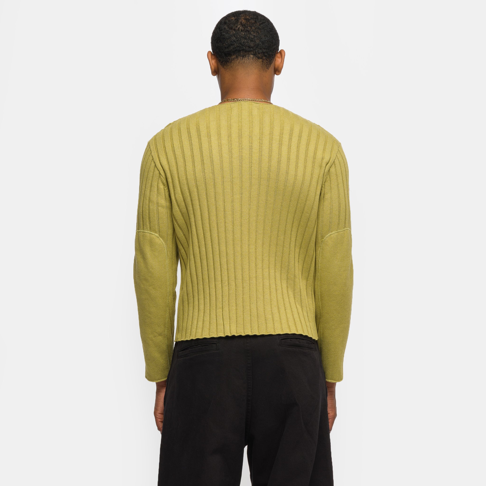 Lou Rib Knit Sweater in Moss - Image 3