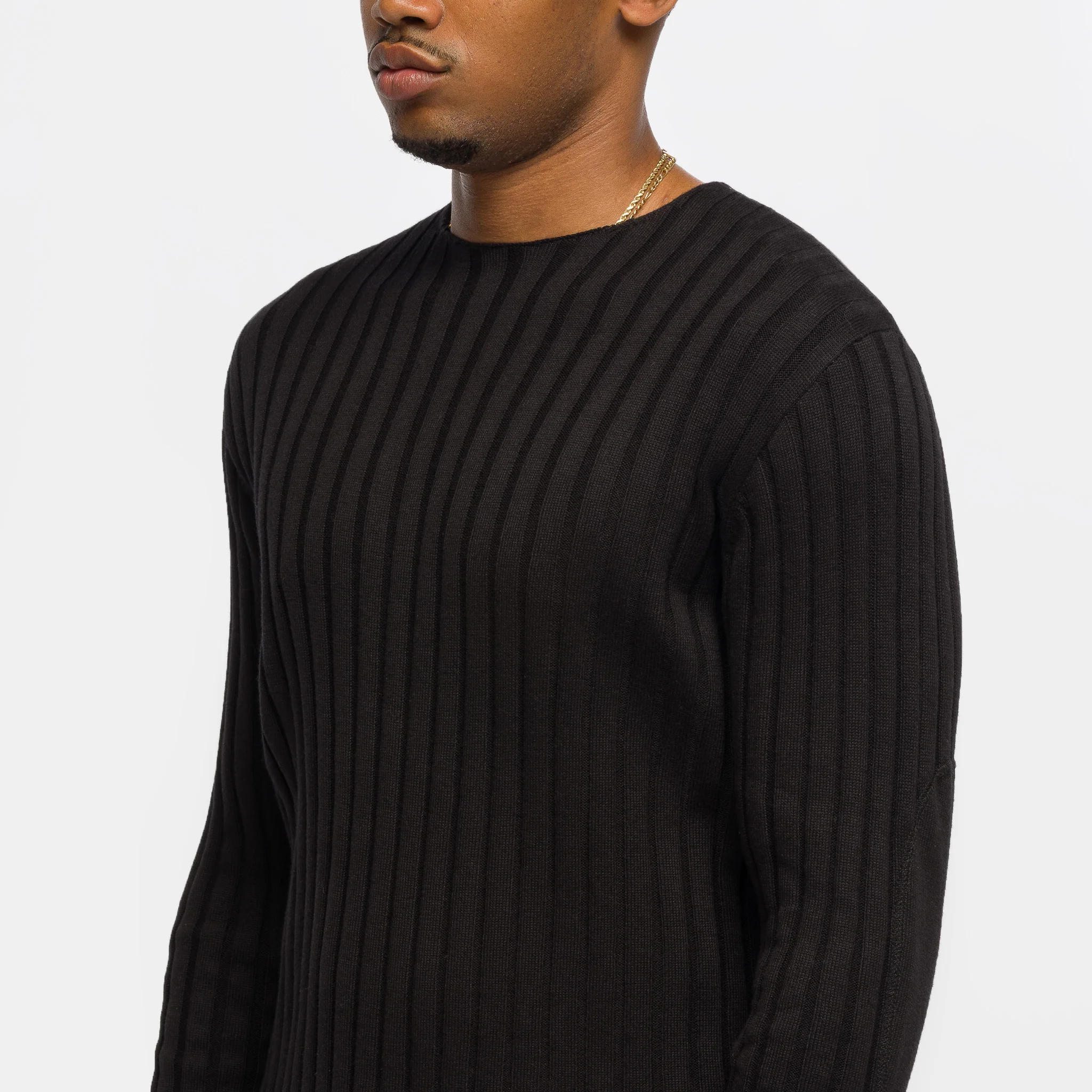 Lou Rib Knit Sweater in Onyx - Image 4
