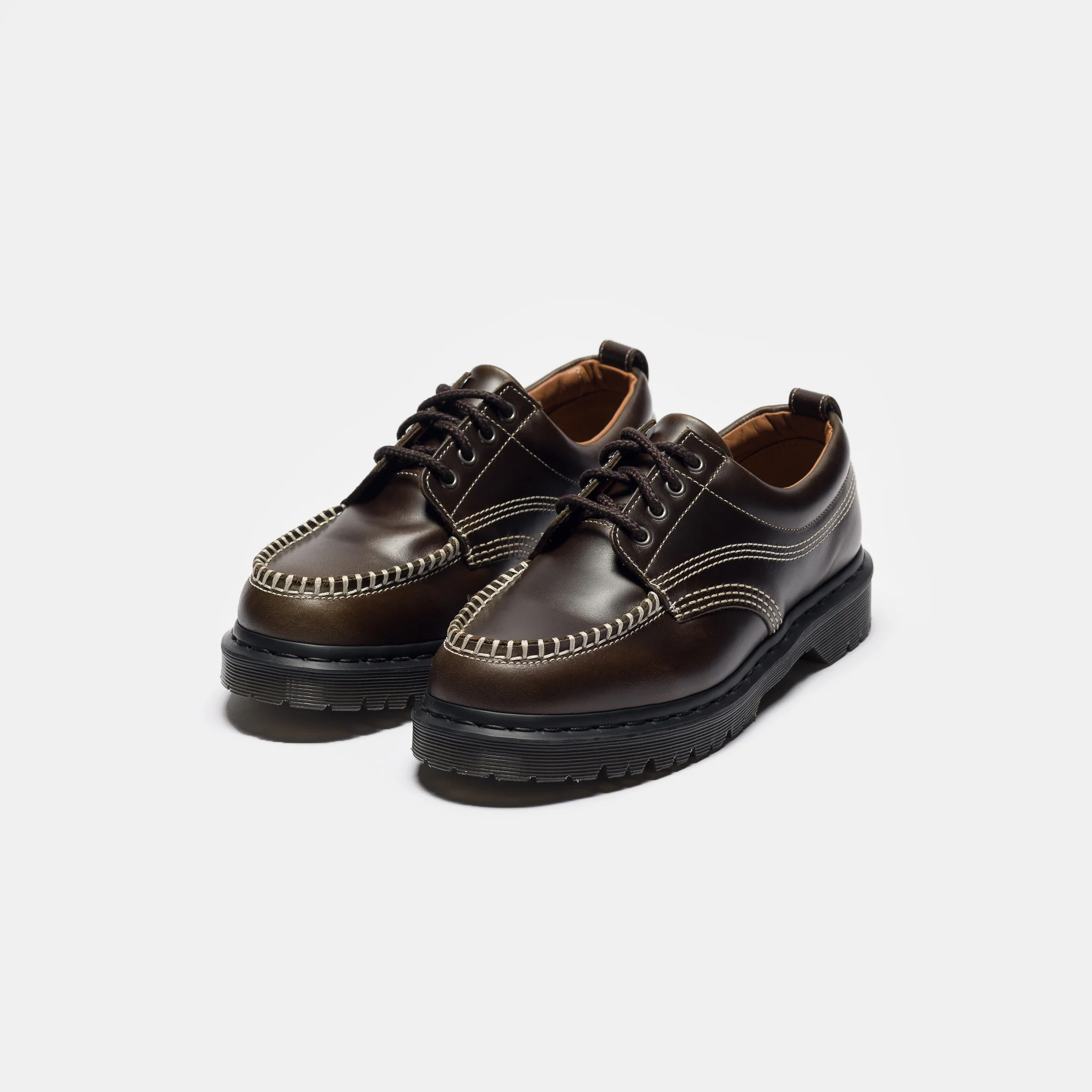 Lowell 4 Eye Shoe in Olive Orleans - Image 3
