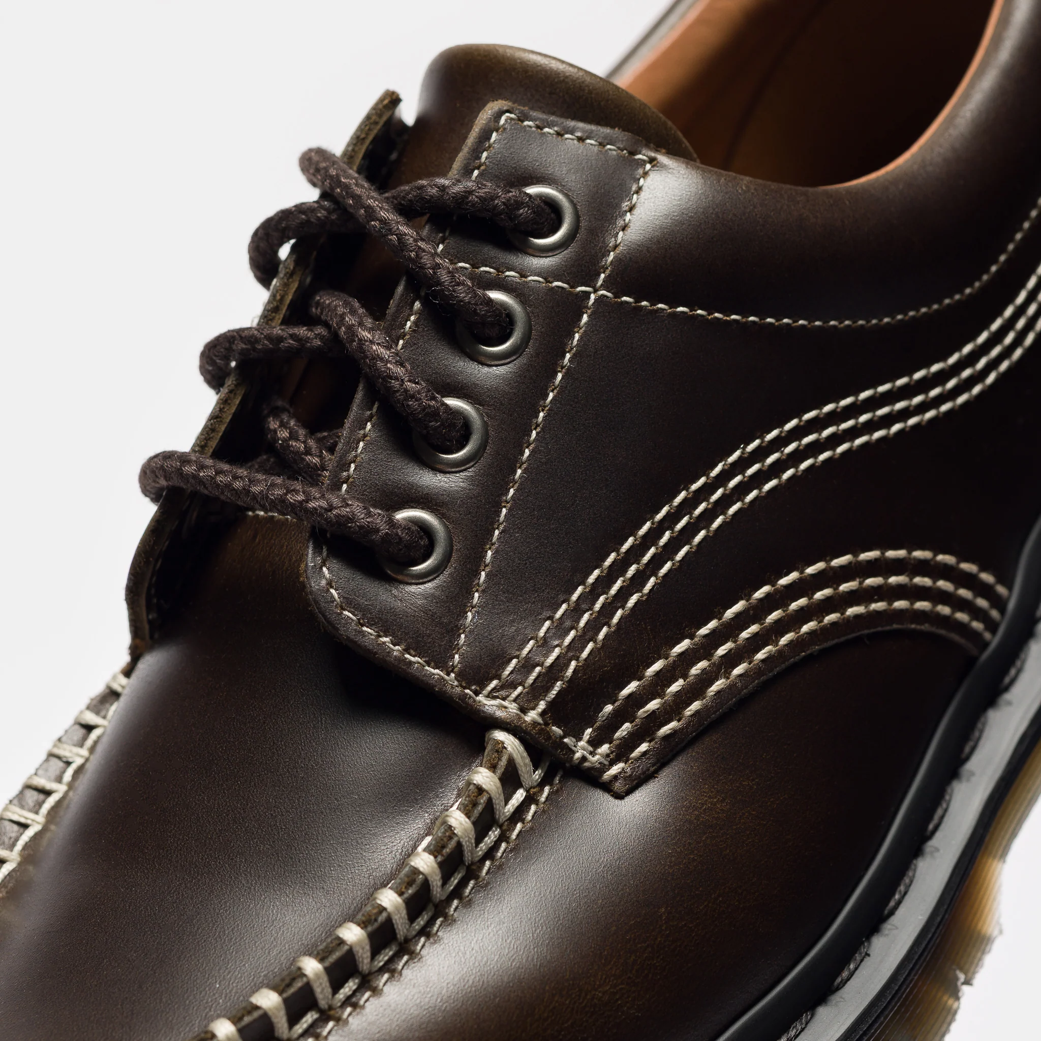 Lowell 4 Eye Shoe in Olive Orleans - Image 5