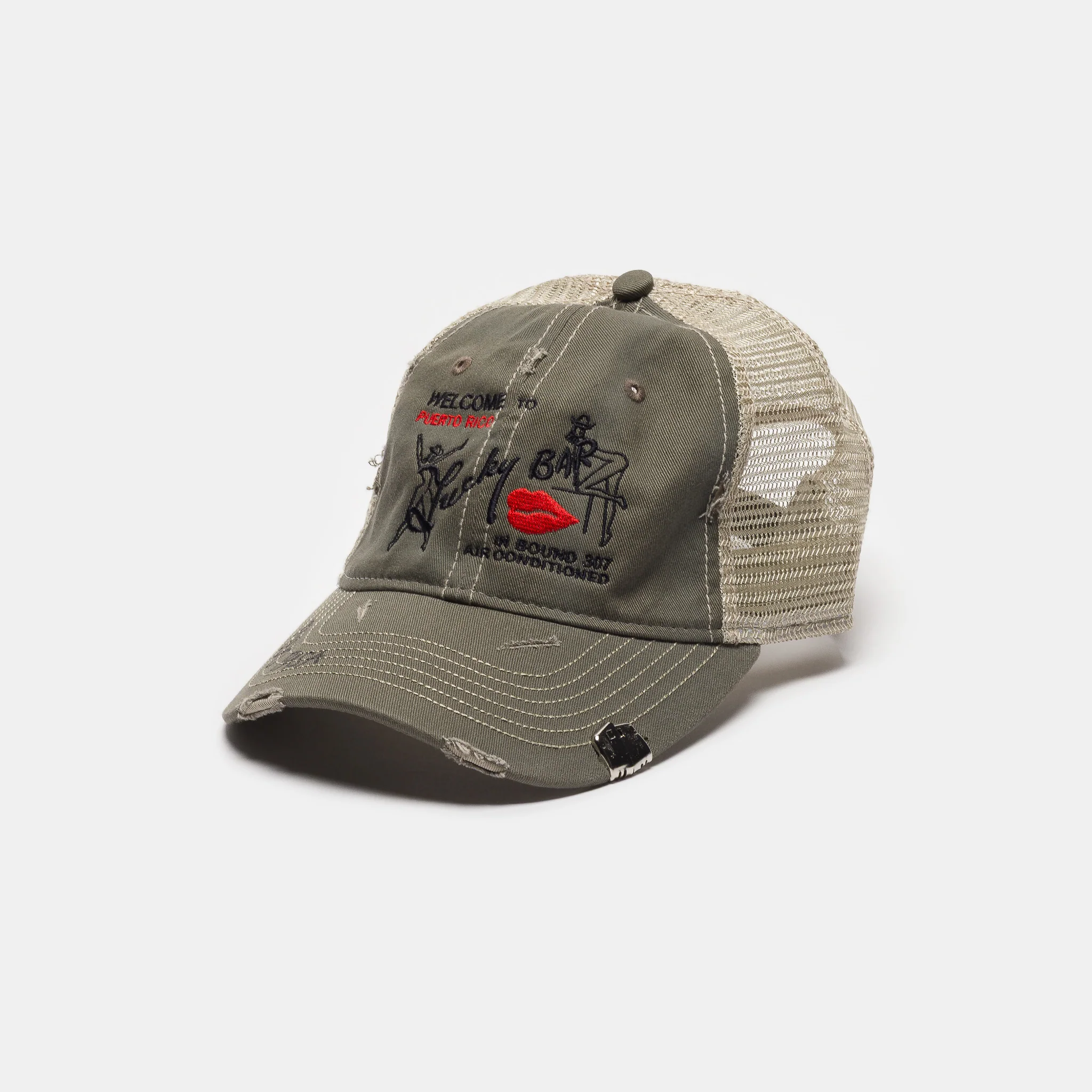 Lucky Bar Hat in Tan/Olive - Image 3