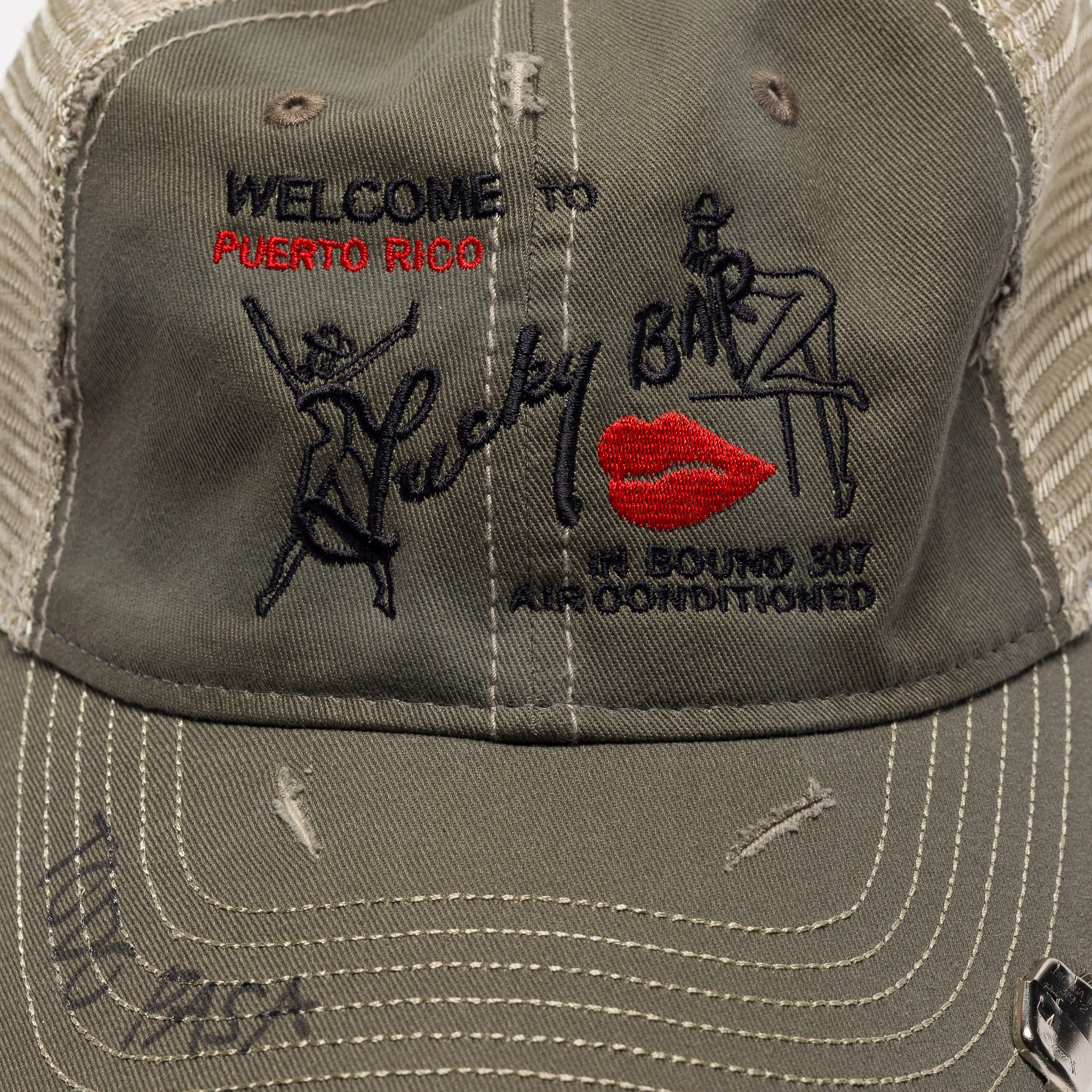 Lucky Bar Hat in Tan/Olive - Image 5