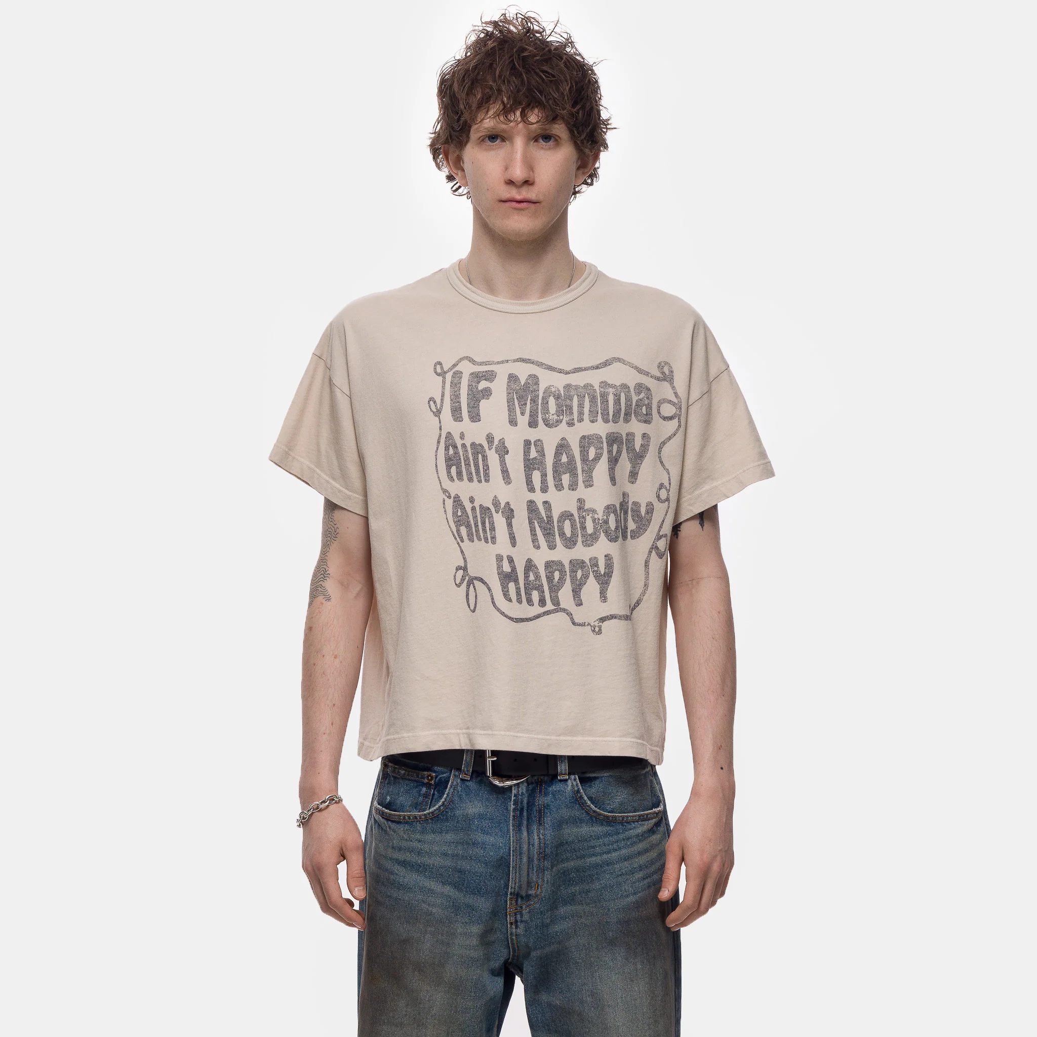 Mad Momma Basics T-Shirt in Dust Tan