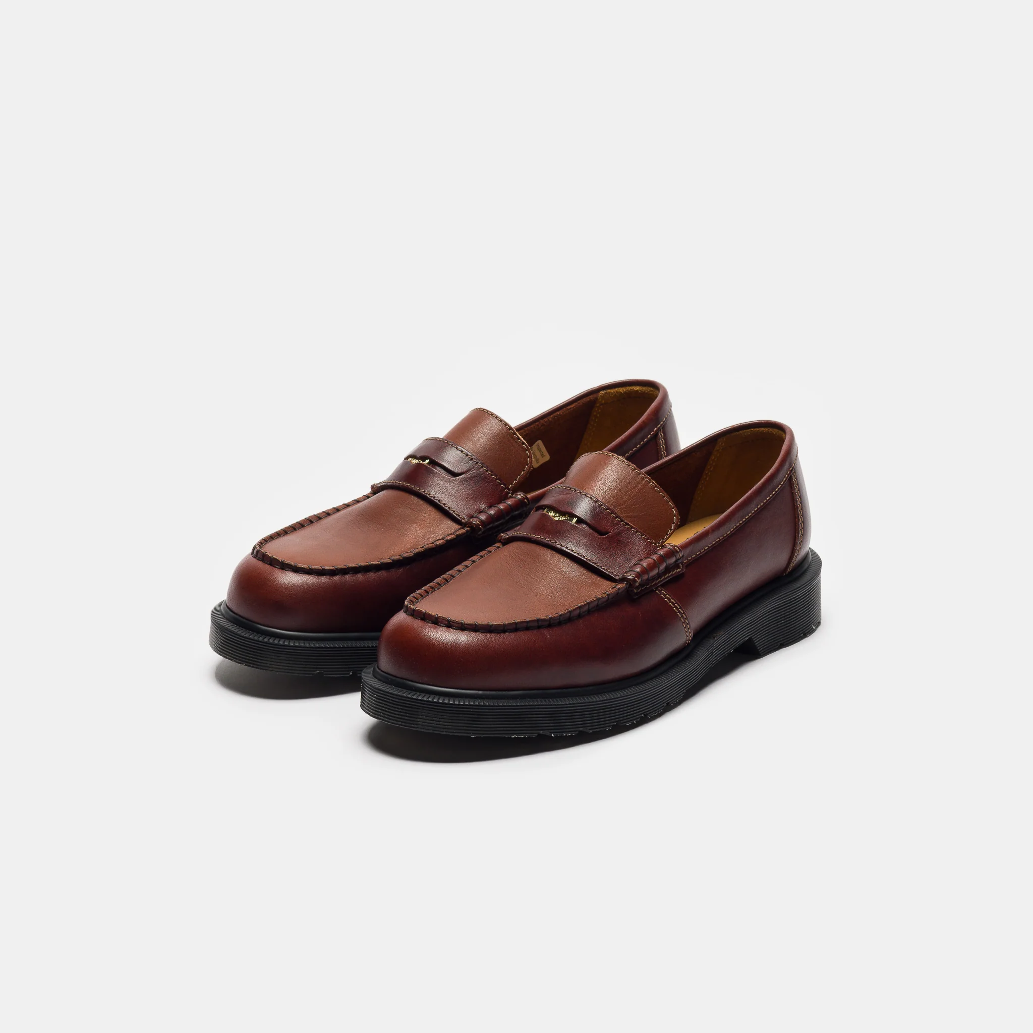 Made in England Penton Loafer in Polo Brown/Amber - Image 3