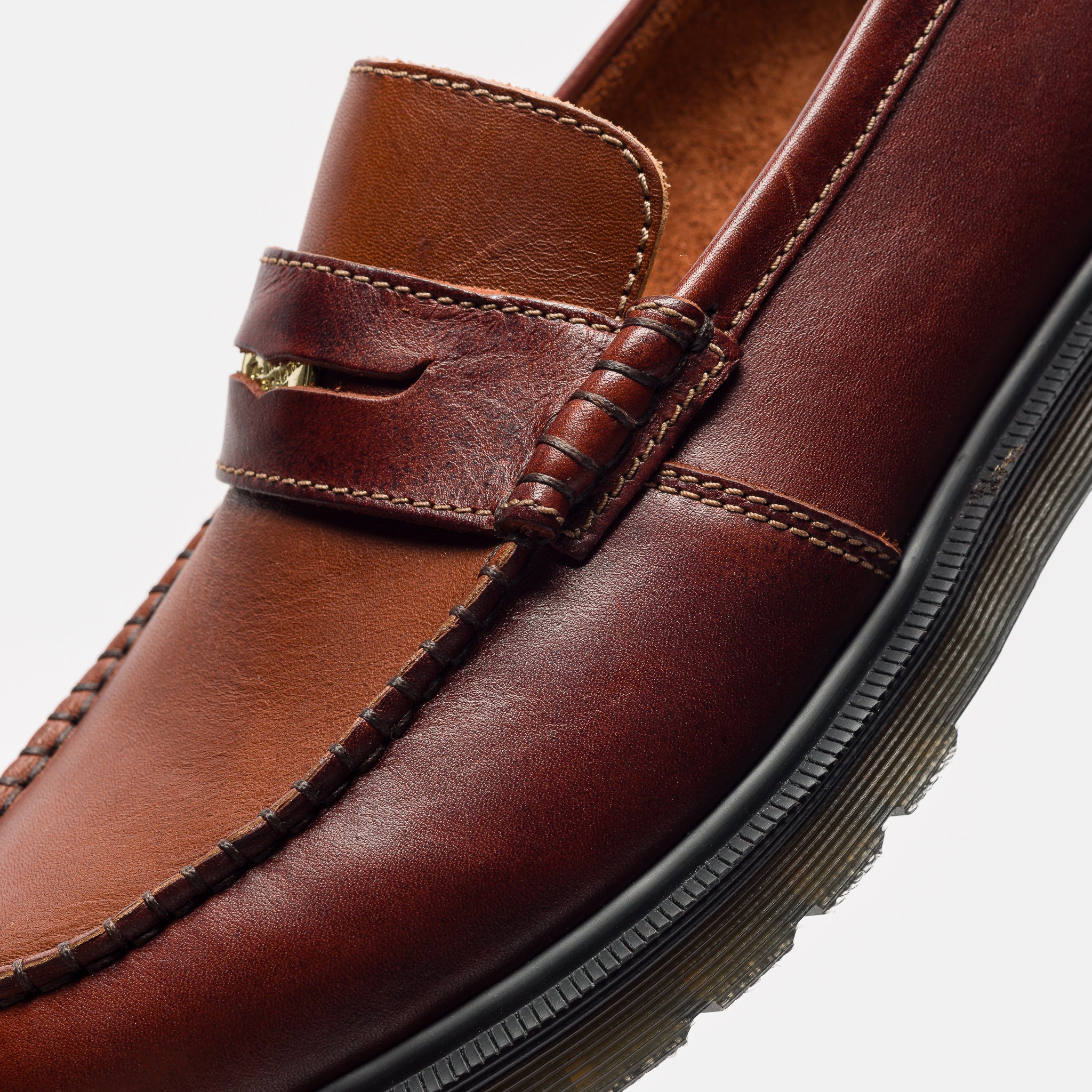 Made in England Penton Loafer in Polo Brown/Amber - Image 5