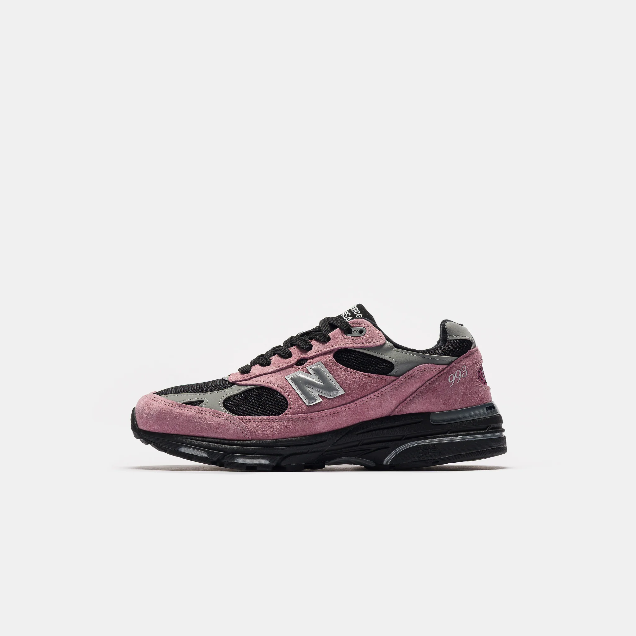 Made in USA 993 Sneaker in Pink Taffy/Black/Slate Grey