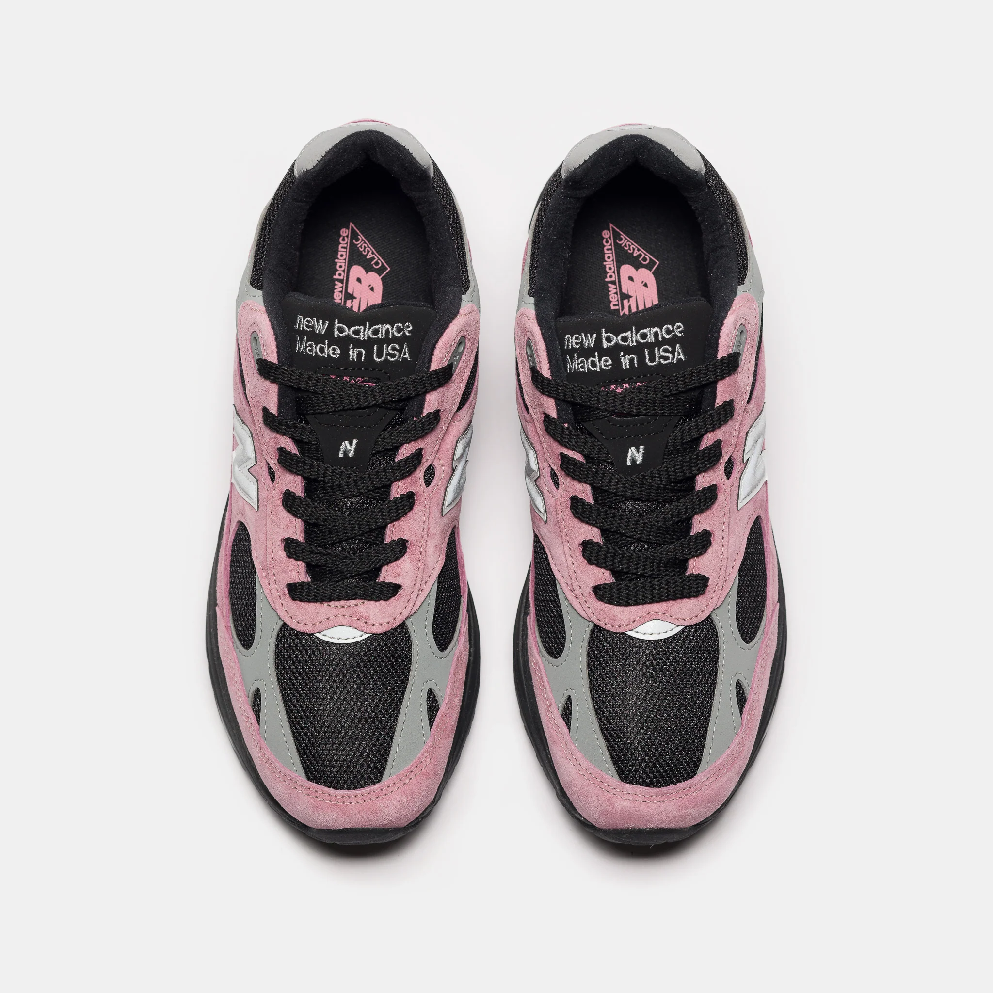 Made in USA 993 Sneaker in Pink Taffy/Black/Slate Grey - Image 4