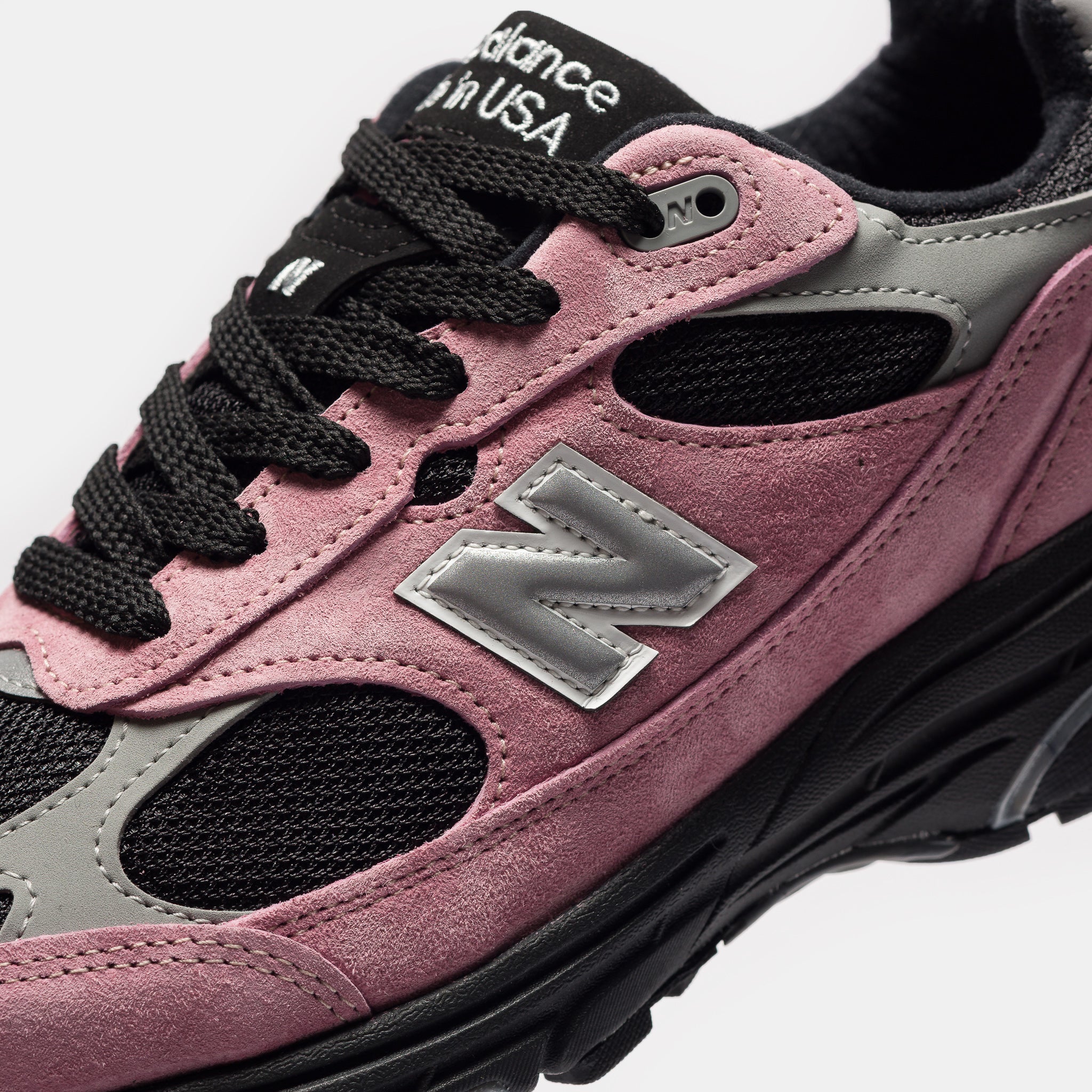 Made in USA 993 Sneaker in Pink Taffy/Black/Slate Grey - Image 5