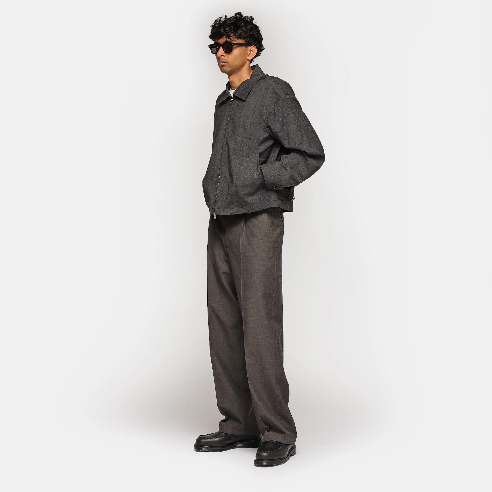 Mail Jacket in Dark Grey Check - Image 2