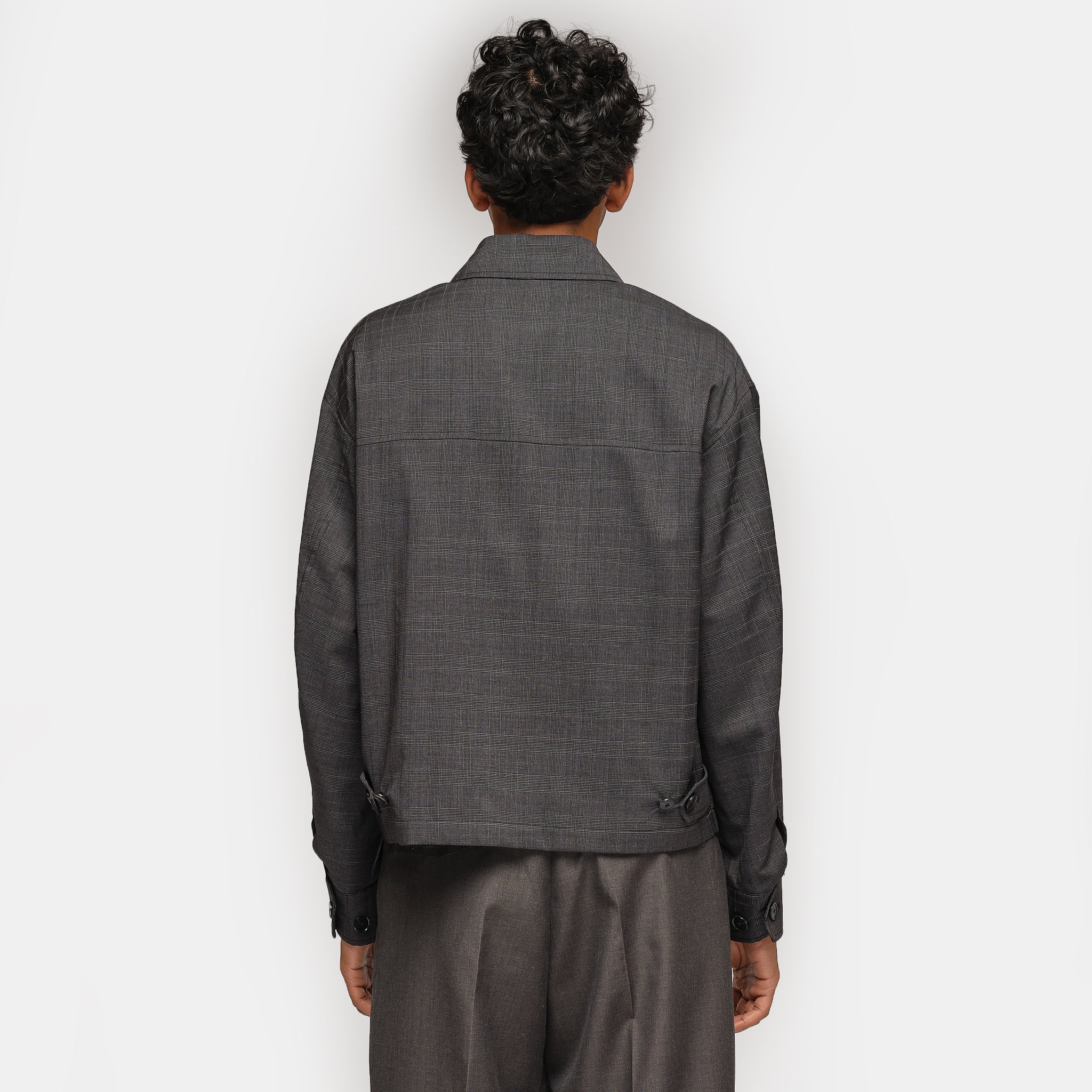 Mail Jacket in Dark Grey Check - Image 3